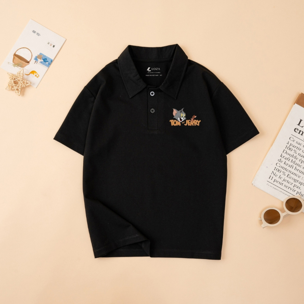 Áo Polo cho bé trai in hình Tom & Jerry - Loza Kids PL3049