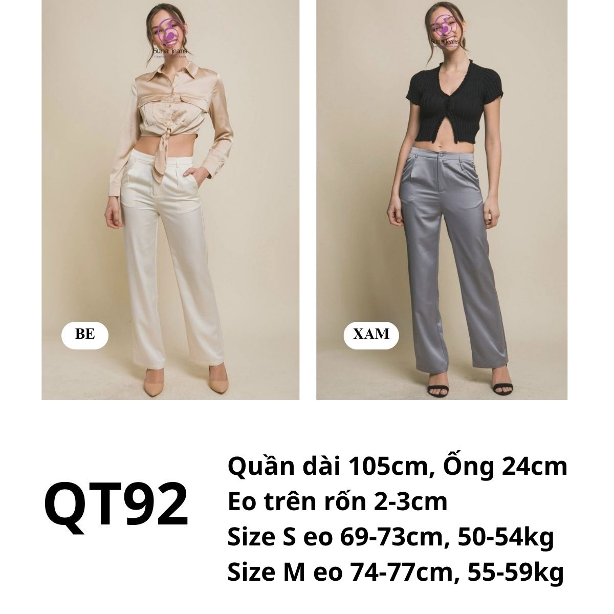 QT92-Quần Tây Lụa Lovetree