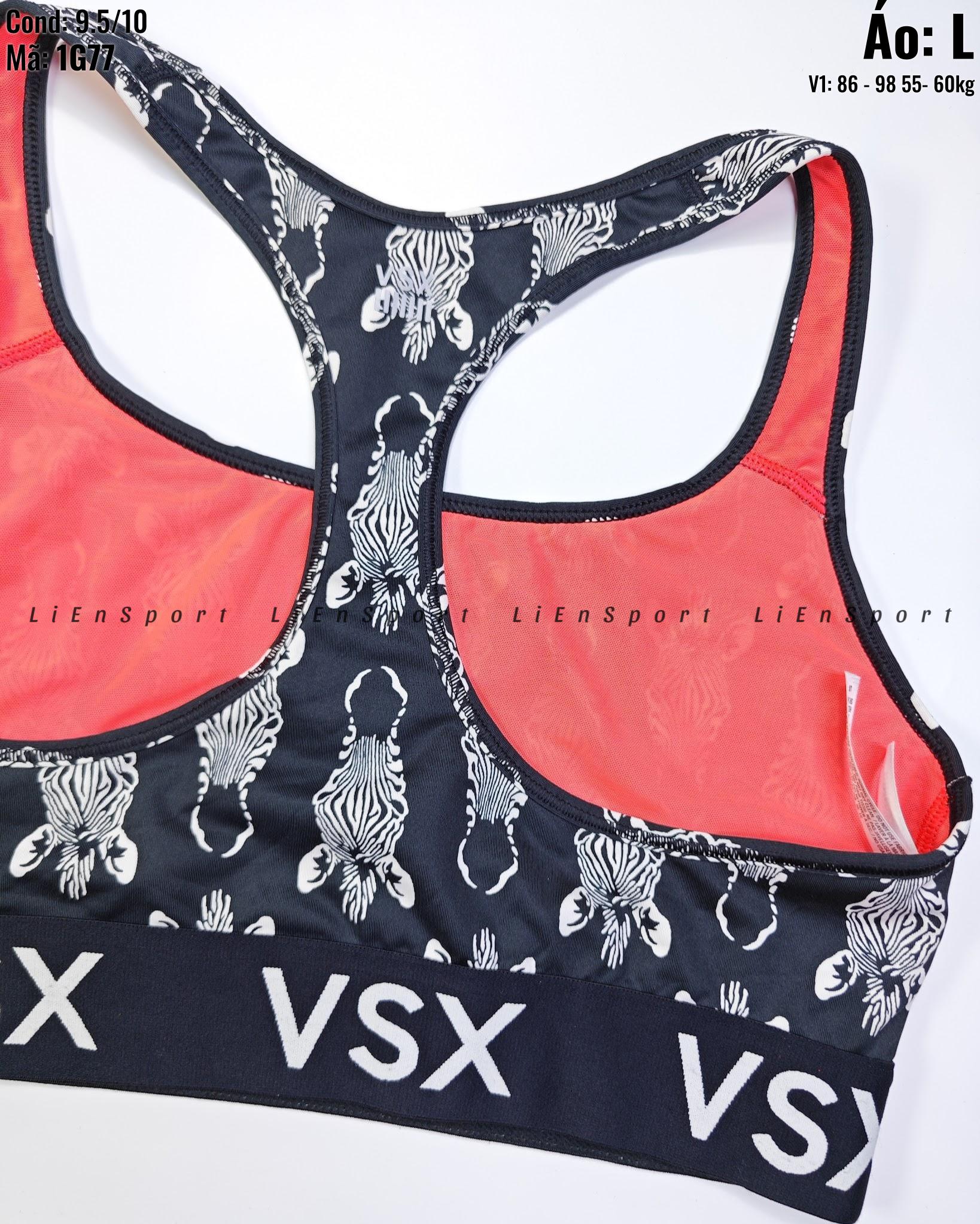 Victoria's Secret VSX Áo bra thể thao Nữ Size L Đen hồng zebra print Auth 2nd Lưng chữ X năng động Chân ngực bản to nâng đỡ Vải co giãn thoáng khí Phù hợp gym yoga chạy bộ (L ) - Mã:1G77_thumbnail_4