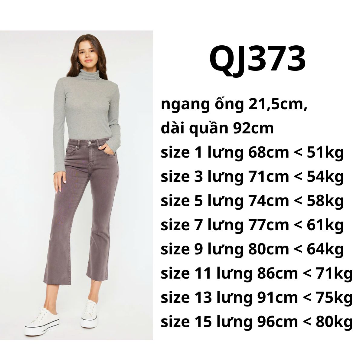 QJ373- Jeans loe - mận