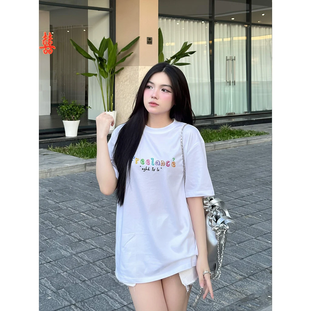 Áo thun form rộng local brand Miucho Club vải dày dặn thoáng mát chữ kiểu Nghề tự lo 2862_thumbnail_6