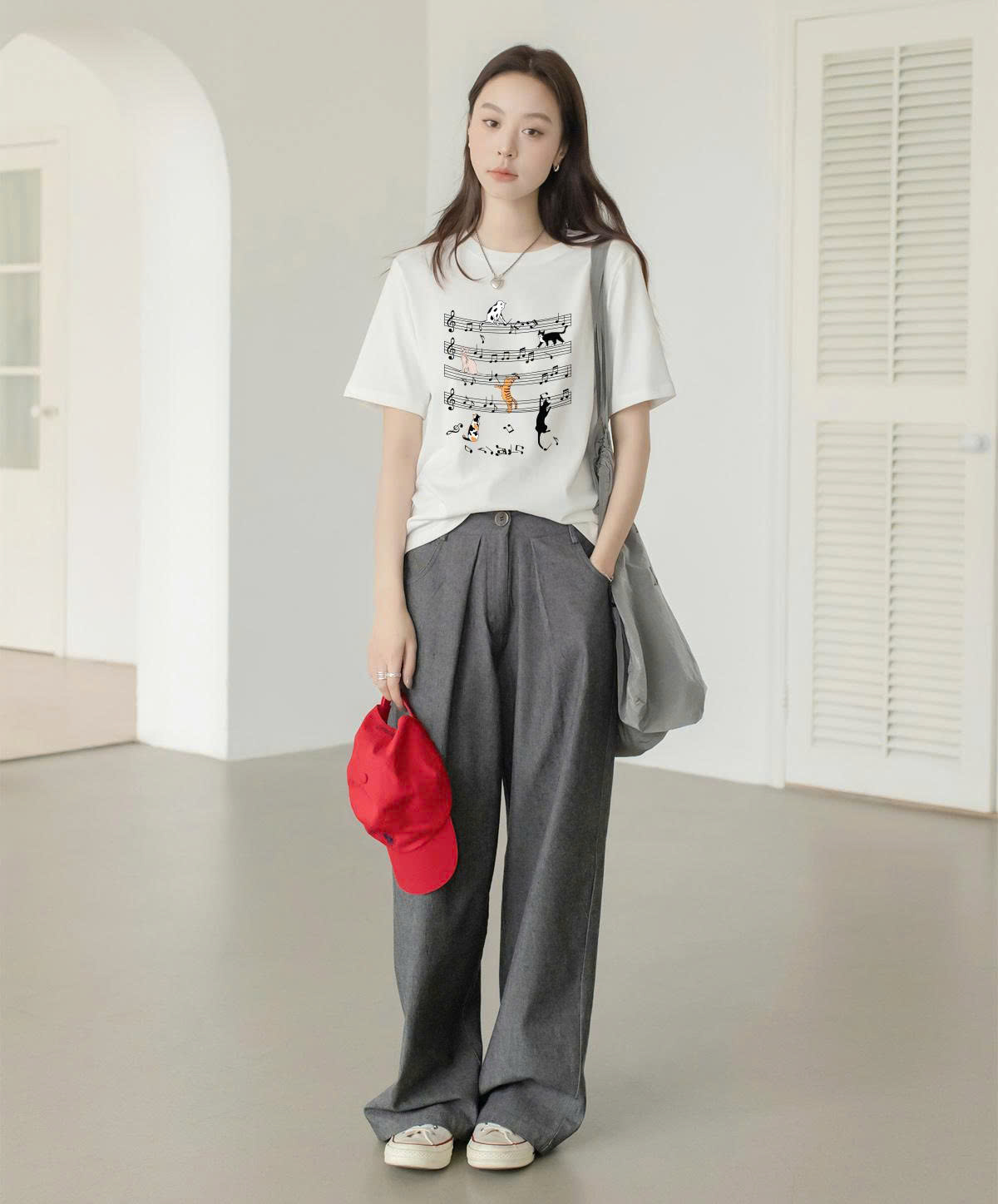 Áo thun nữ form vừa regular xinh xắn ARD2341 Miucho vải cotton thoáng mát cổ tròn in artwork_thumbnail_6