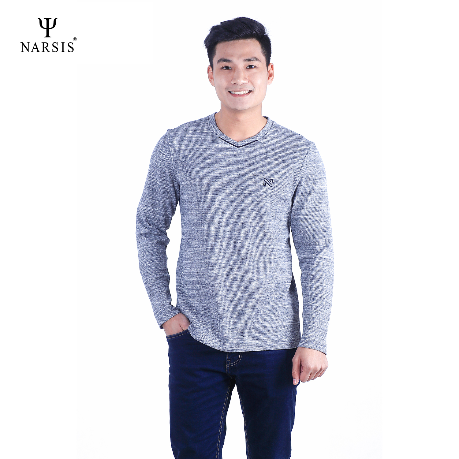 ÁO NAM THU ĐÔNG D7089 NARSIS CHẤT LIỆU THOÁNG MÁT, DỄ CHỊU, THOẢI MÁI CẢ NGÀY, DỄ VẬN ĐỘNG_thumbnail_2