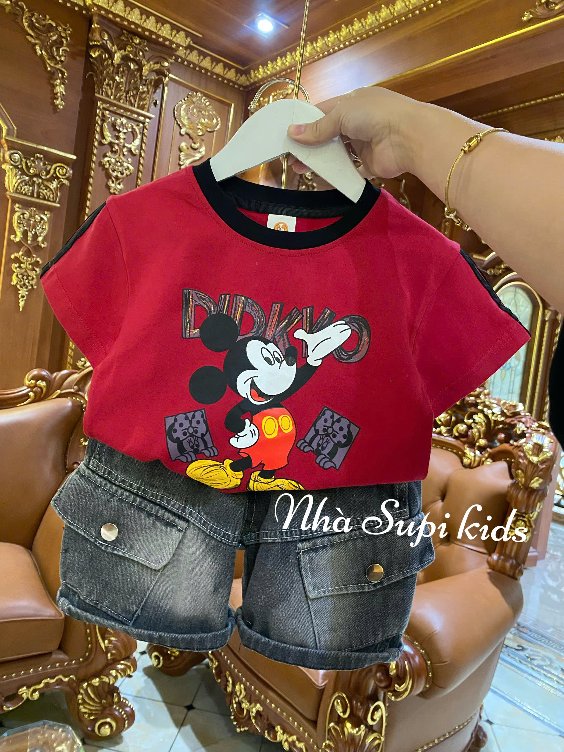 B70 BỘ CỘC QUẦN BÒ CHÓ VÀ MICKEY- A116.867