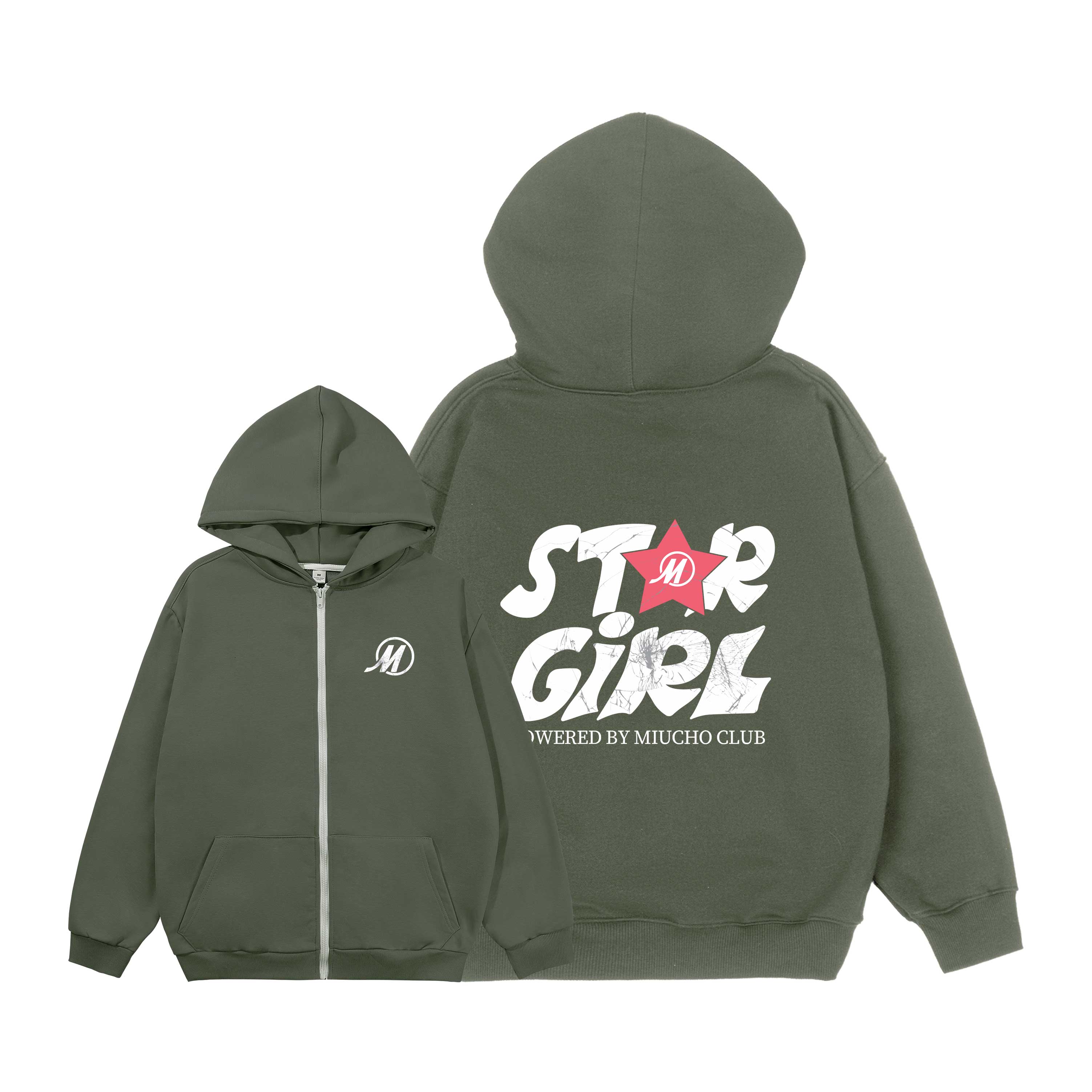 Áo hoodie zip local brand form rộng vải nỉ chân cua HZD1636 Miucho in typography_thumbnail_7