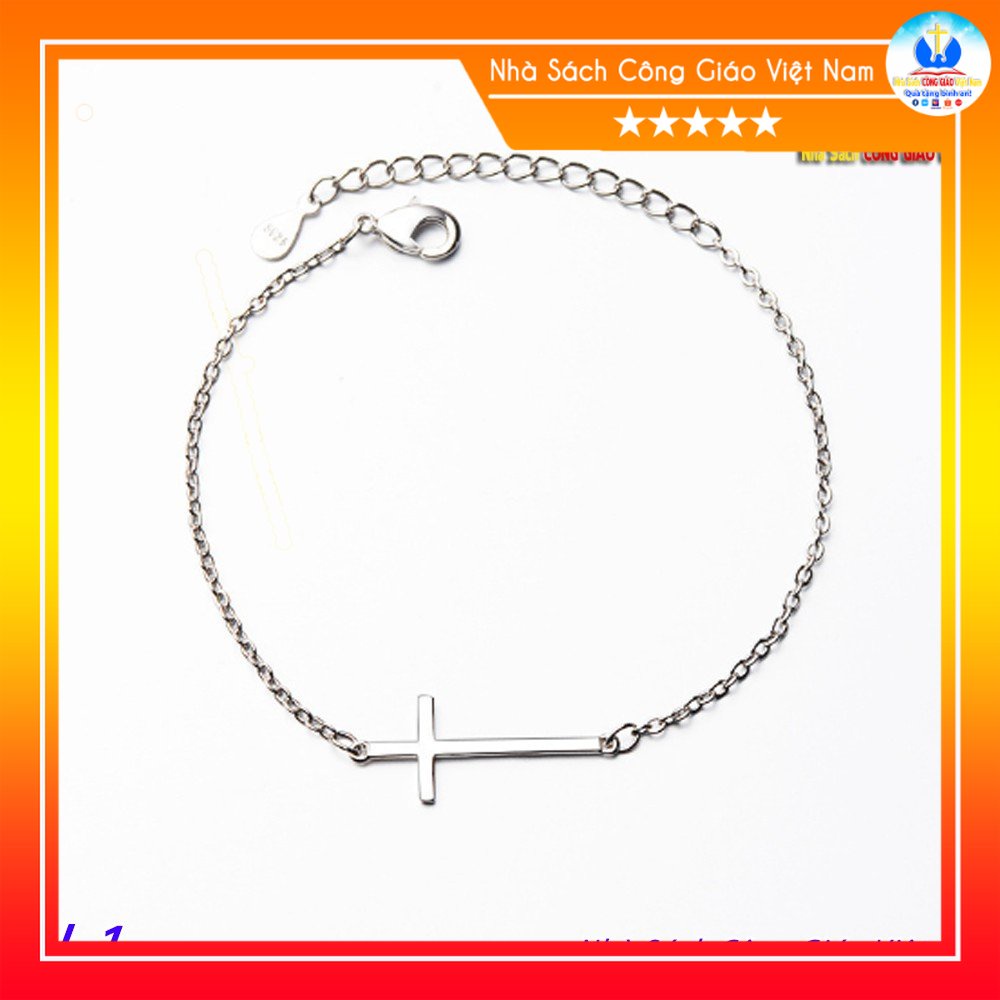 Lắc tay thánh giá nữ L1 - Vòng tay Công Giáo bạc 925  - Nhà Sách Công Giáo Việt Nam