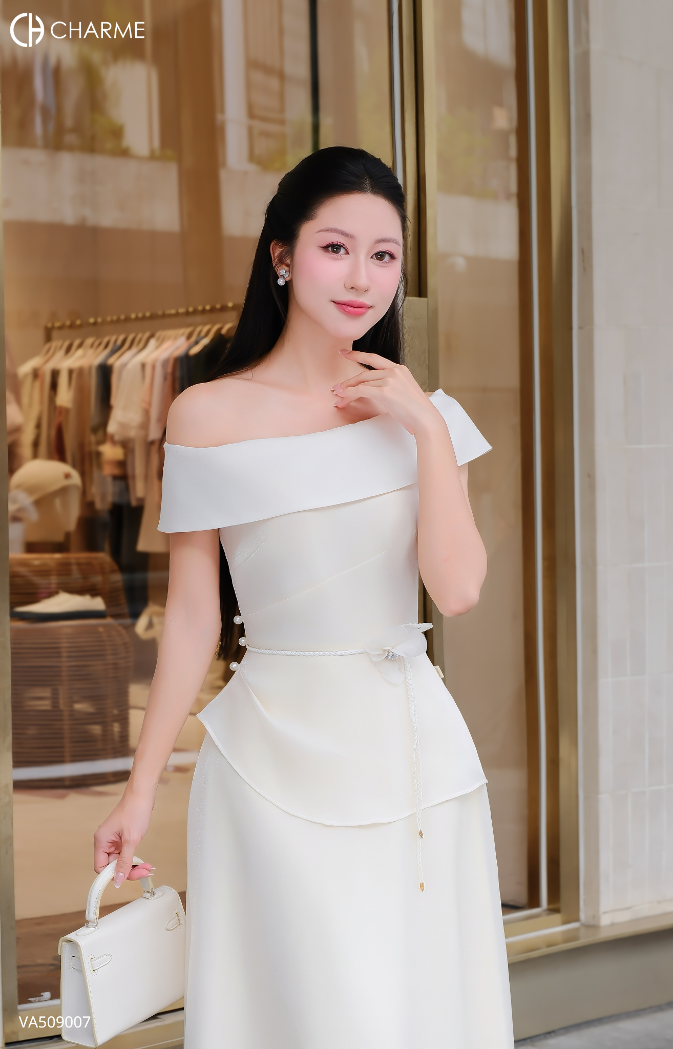 Váy trễ vai giả set kèm dây_thumbnail_3