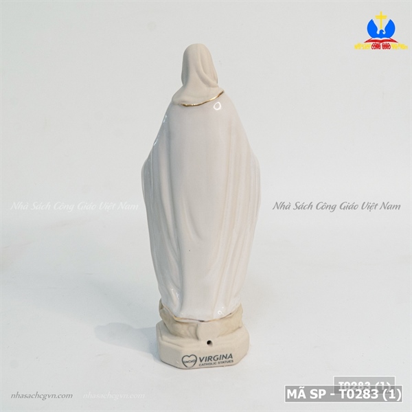 Tượng sứ Đức Mẹ Ban Ơn 15cm Trắng ✔_thumbnail_1