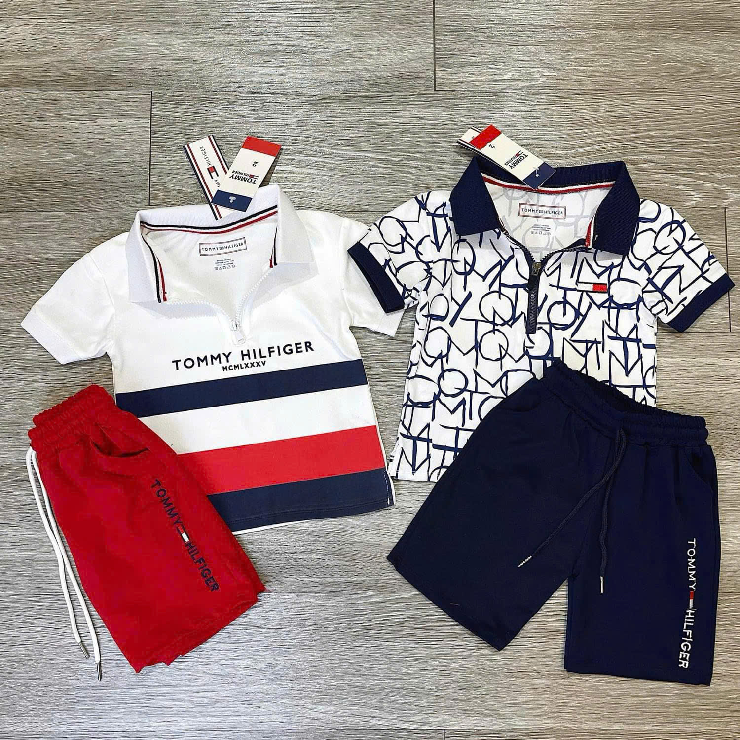 D98 BỘ POLO TOMMY CÓ KHÓA KÉO- A117.1426