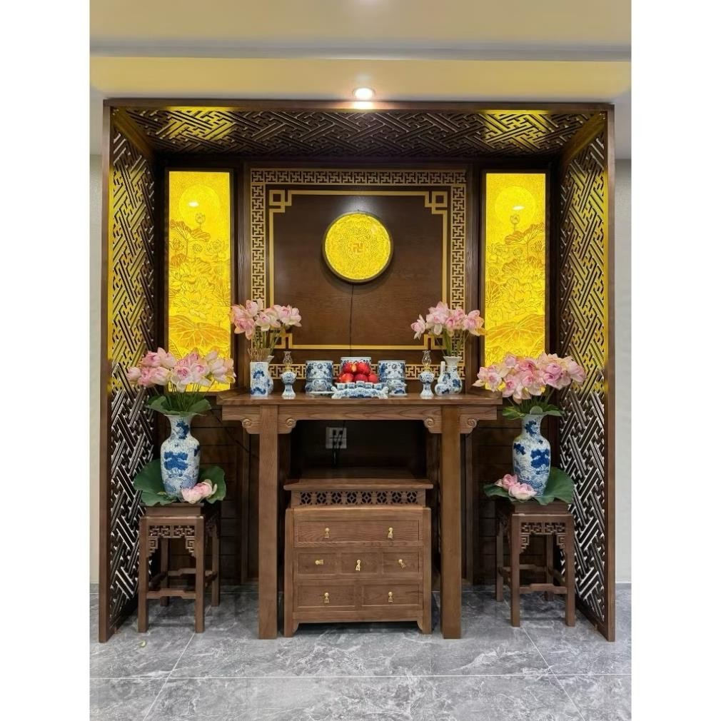 HG265 Đồ Thờ Cúng Bộ 23 món ban thờ 1M6 - 1M8 men trắng nghệ nhân Bát Tràng chế tác TẶNG Thất Bảo, Tro Nếp_thumbnail_6