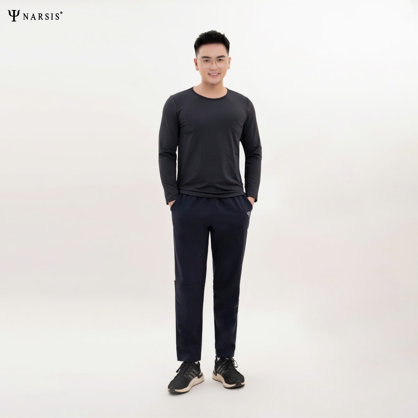 Áo Giữ Nhiệt Nam Dài Tay Narsis Lót Nỉ Mềm, Co Giãn Tốt, Giữ Ấm Hiệu Quả, Form Ôm Nhẹ Cổ Tròn