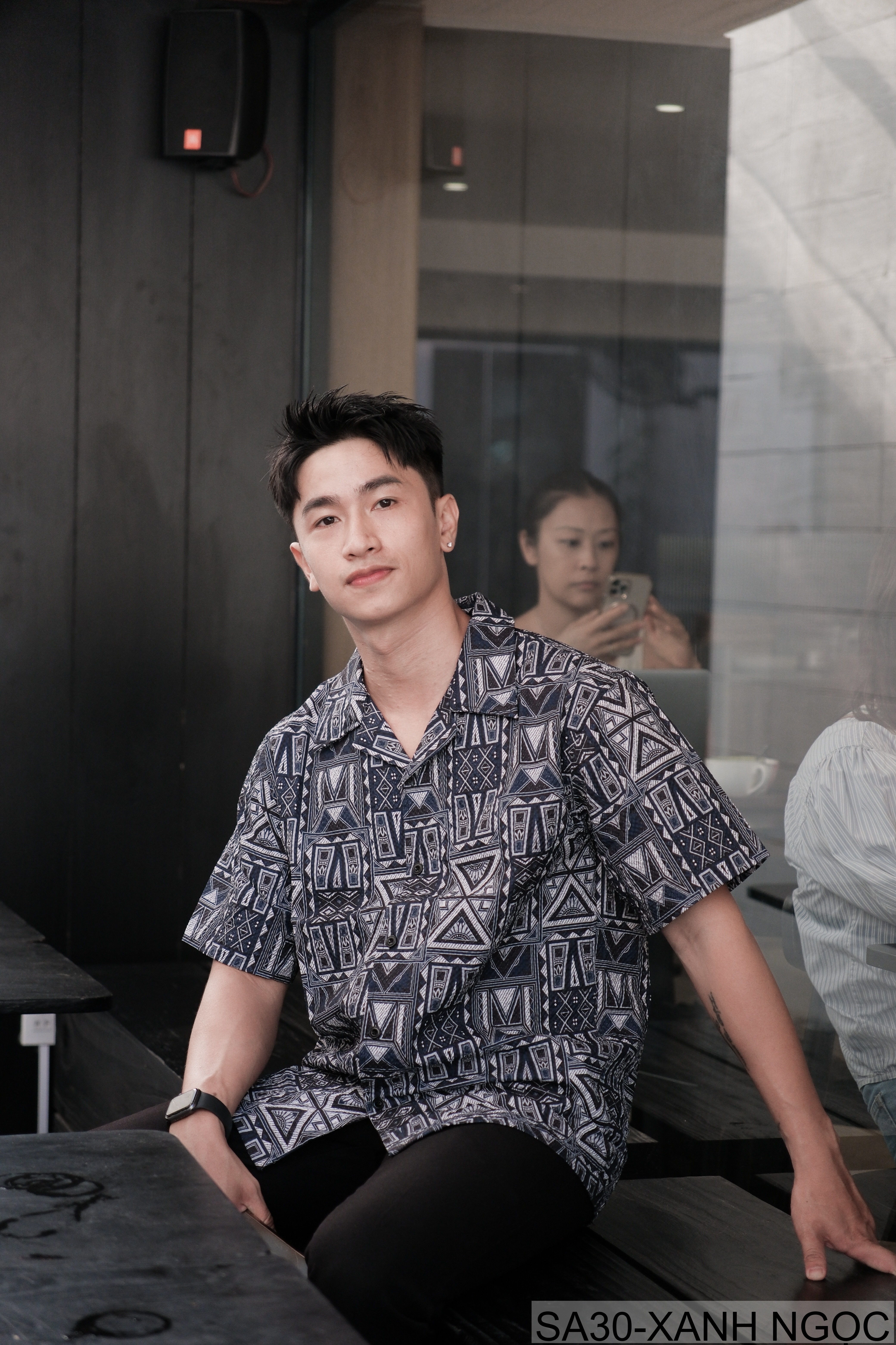 SA30 - Áo sơ mi nam ngắn tay in hoa kiểu Nhật, chất liệu polyester mềm mại, phong cách tươi tắn_thumbnail_5