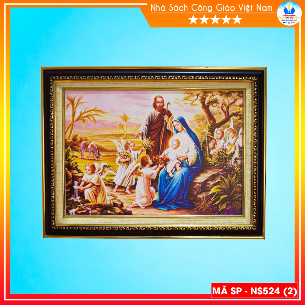 Tranh Canvas cao cấp Gia Đình Thánh Gia mẫu 4 - Quà tặng Công Giáo - In hình theo yêu cầu - NS524-4_thumbnail_1