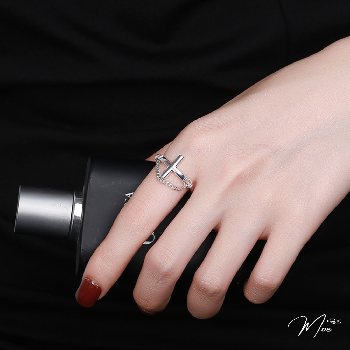 N159 - Nhẫn thánh giá dây xích unisex freesize_thumbnail_2