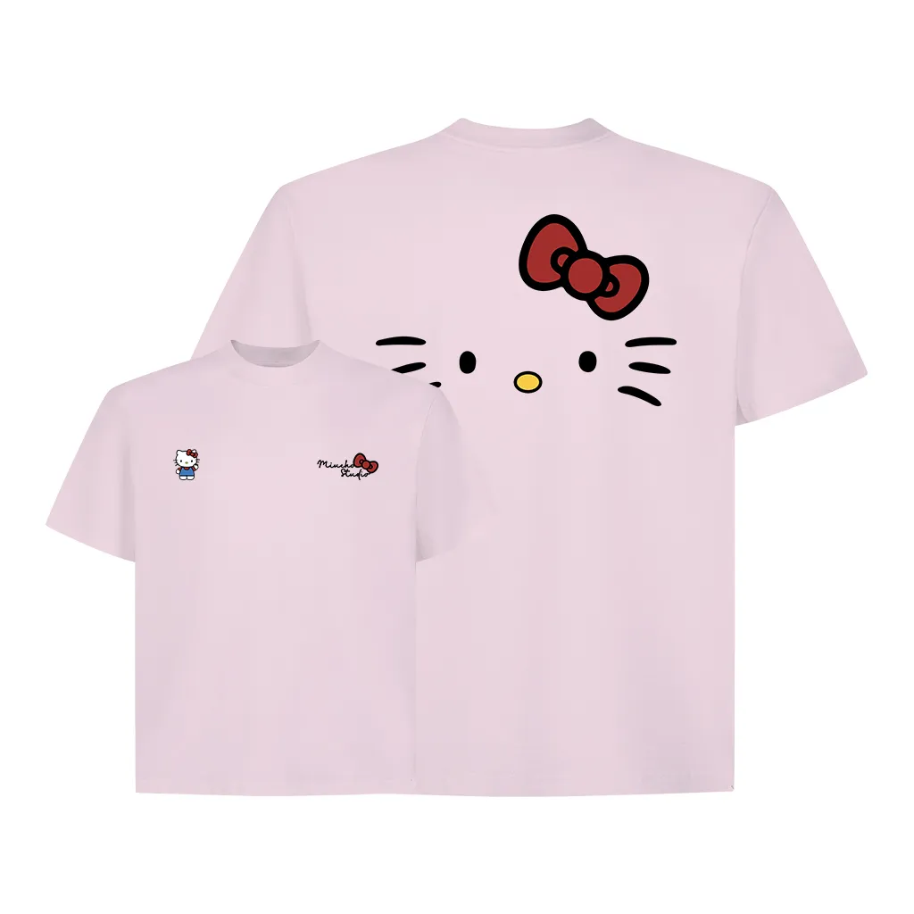 Áo thun form boxy nữ Kitty dễ thương 2648 Miucho vải cotton thoáng mát cổ tròn in mix