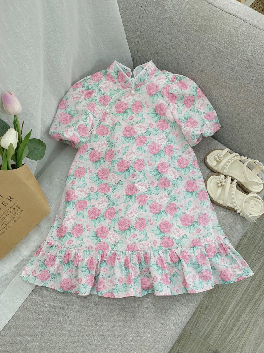 Váy hoa đính cúc ngọc VA23058_thumbnail_3