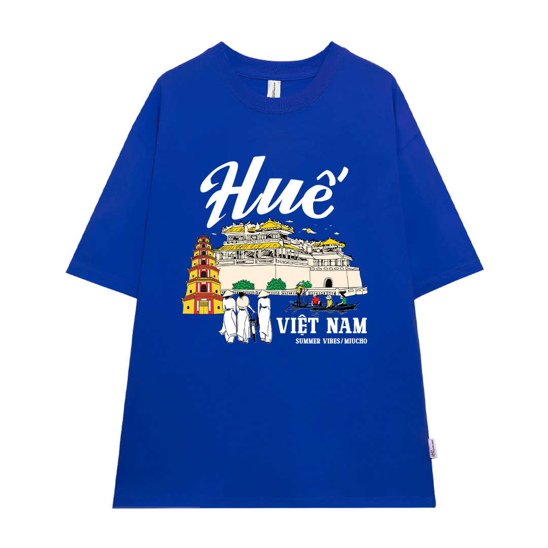 Áo thun du lịch Huế ATD1265 Miucho vải cotton thoáng mát in mix_thumbnail_18