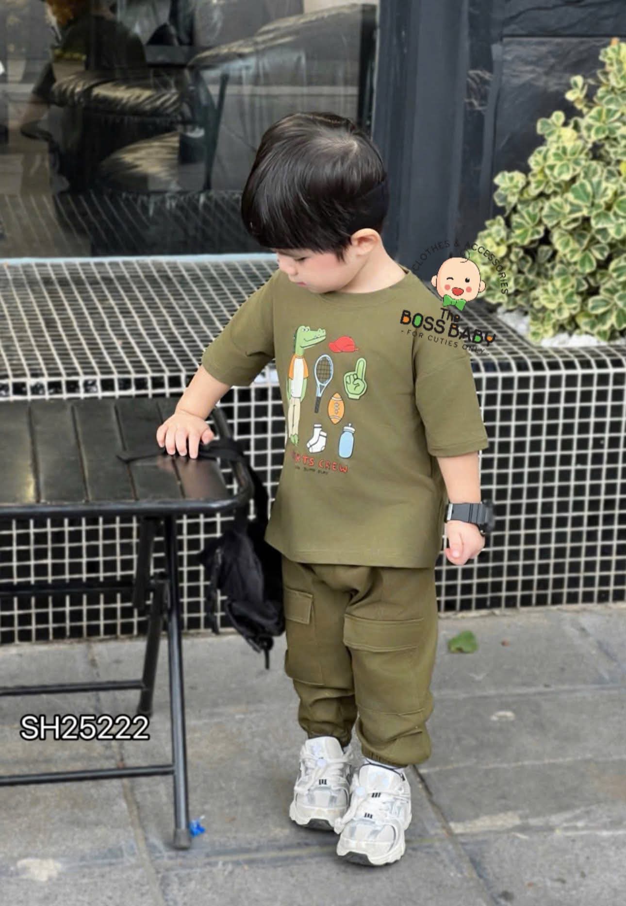 Set bộ kaki rêu họa tiết cá sấu_thumbnail_1