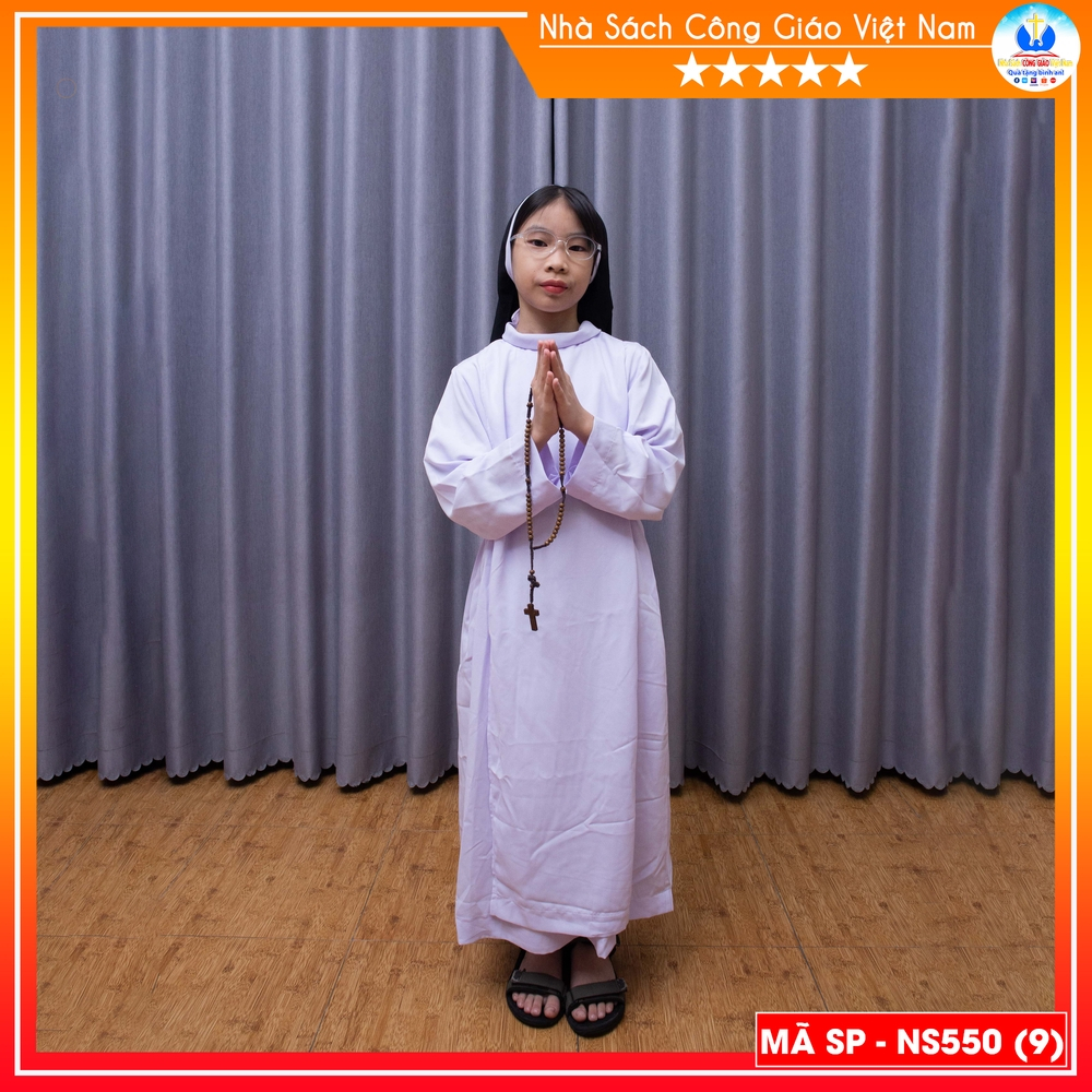 Bộ áo dòng nhí dành cho thiếu nhi (may theo yêu cầu) - Cổ võ ơn gọi NS550_thumbnail_5
