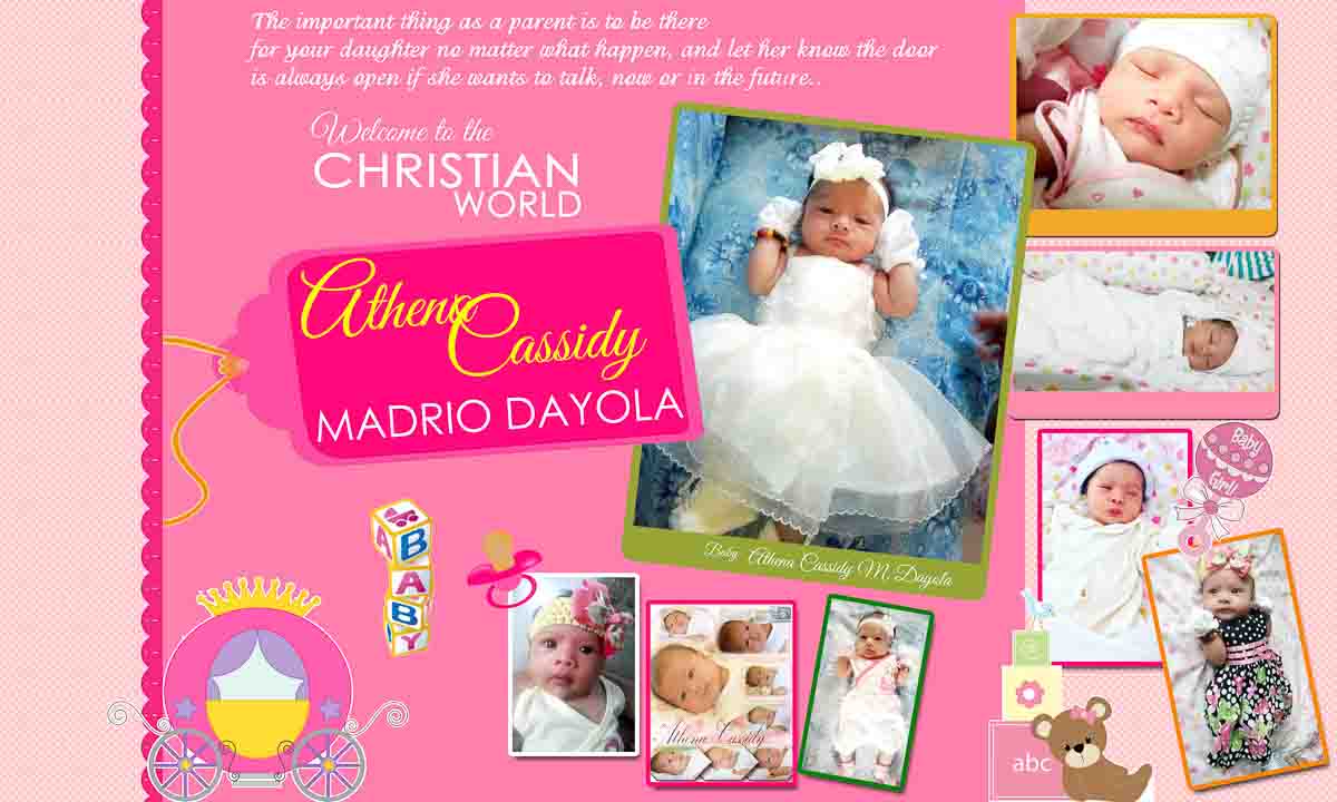 Girl Christening Tarp