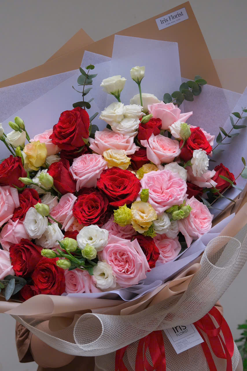 Bó hồng đỏ mix ohara và lan tường_thumbnail_3