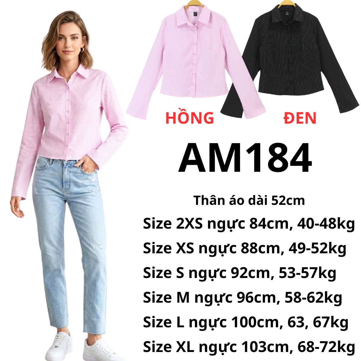 AM184- ÁO SƠ MI SỌC