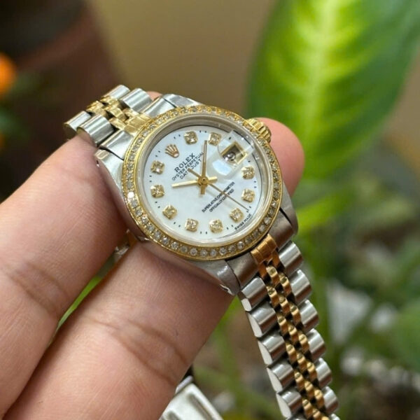 Rolex nữ Lady Datejust 5 số – Demi vàng 18k – cọc số kim cương_thumbnail_1