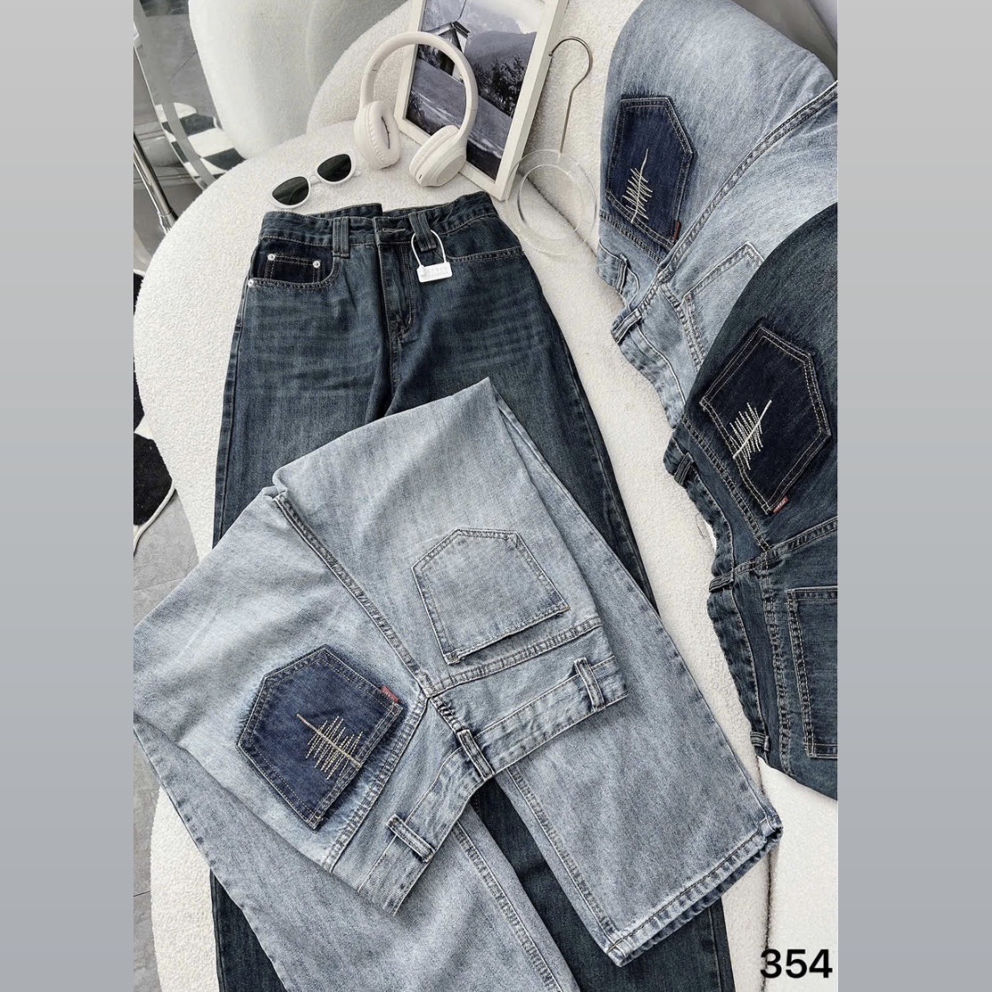 Quần suông jean thêu lưng cao kiểu QJ354 dành cho nàng béo mập từ 55-90kg_thumbnail_13