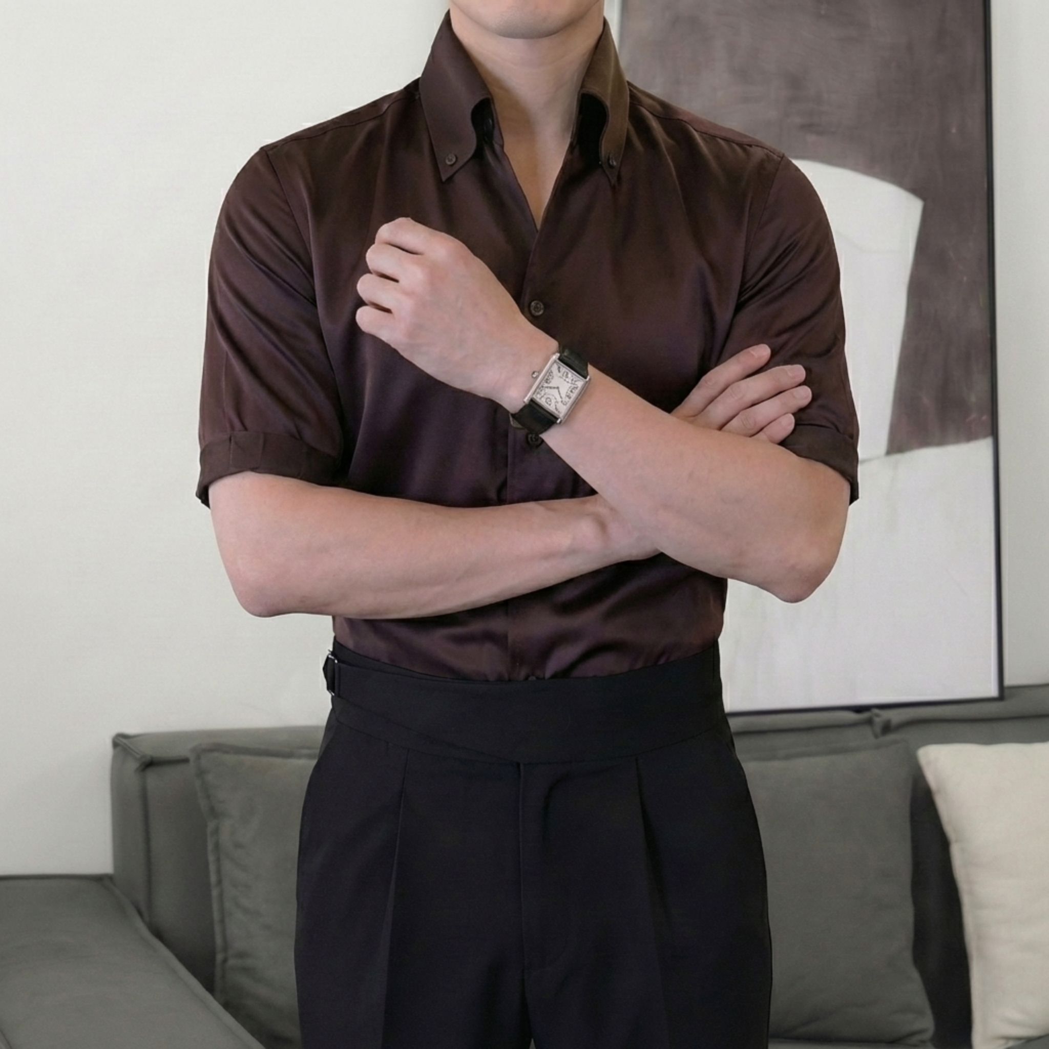 Áo Sơ Mi Riviera Cổ Button-Down Tay Lỡ_thumbnail_8