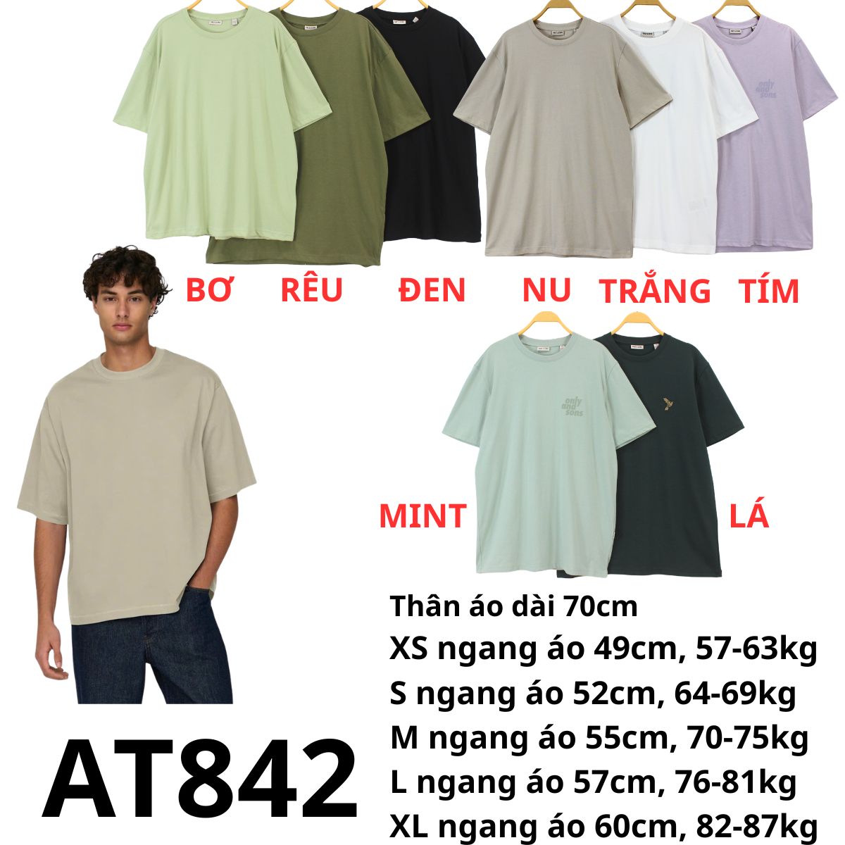 AT842- Áo thun nam xịn
