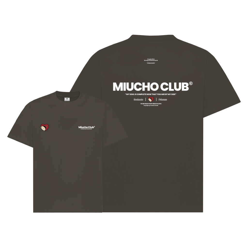Áo phông đôi nam nữ form rộng 1955 Miucho Club cổ tròn vải cotton 2c 250gsm dày dặn in typography_thumbnail_8