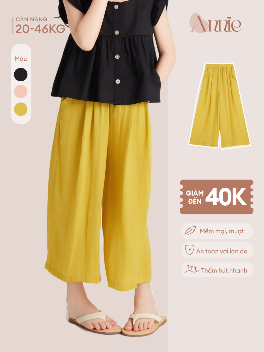 Quần đũi ống rộng bé gái QD25002