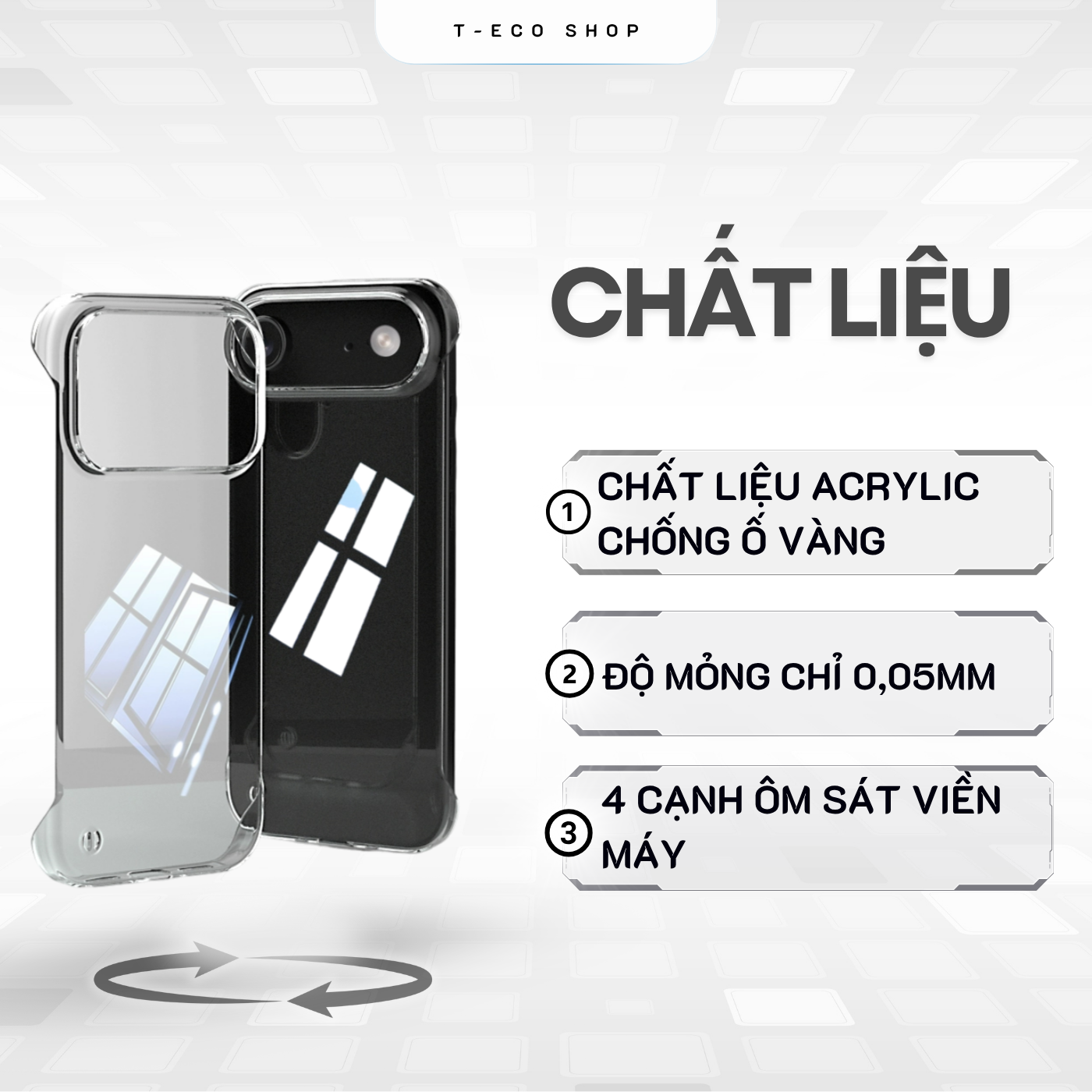 T-ECO SHOP | Ốp Lưng iPhone 17 Trong Suốt Siêu Mỏng – Viền Bảo Vệ Camera, Chống Sốc_thumbnail_3