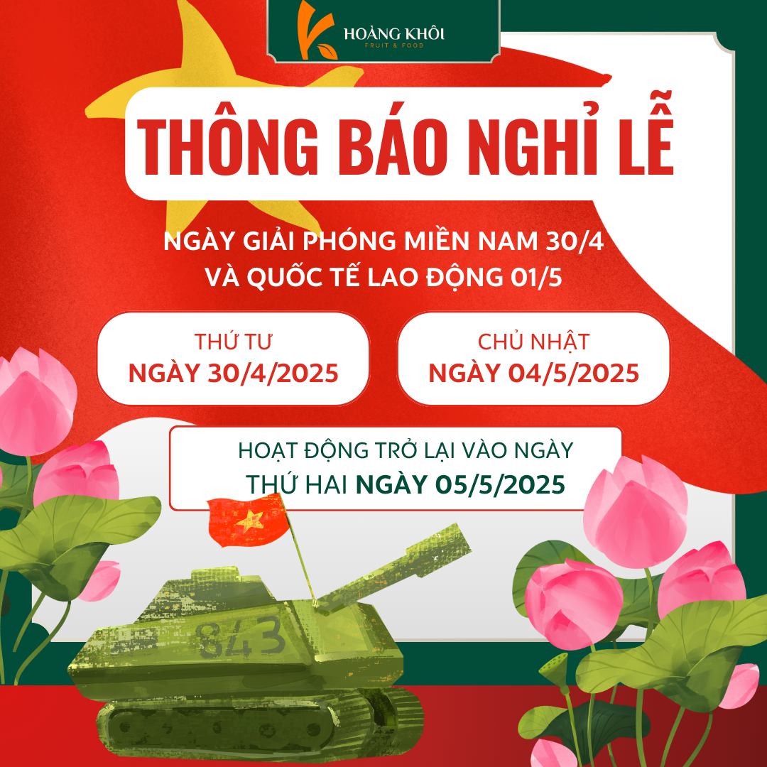 Thông Báo Nghỉ Lễ 30/04 & 01/05