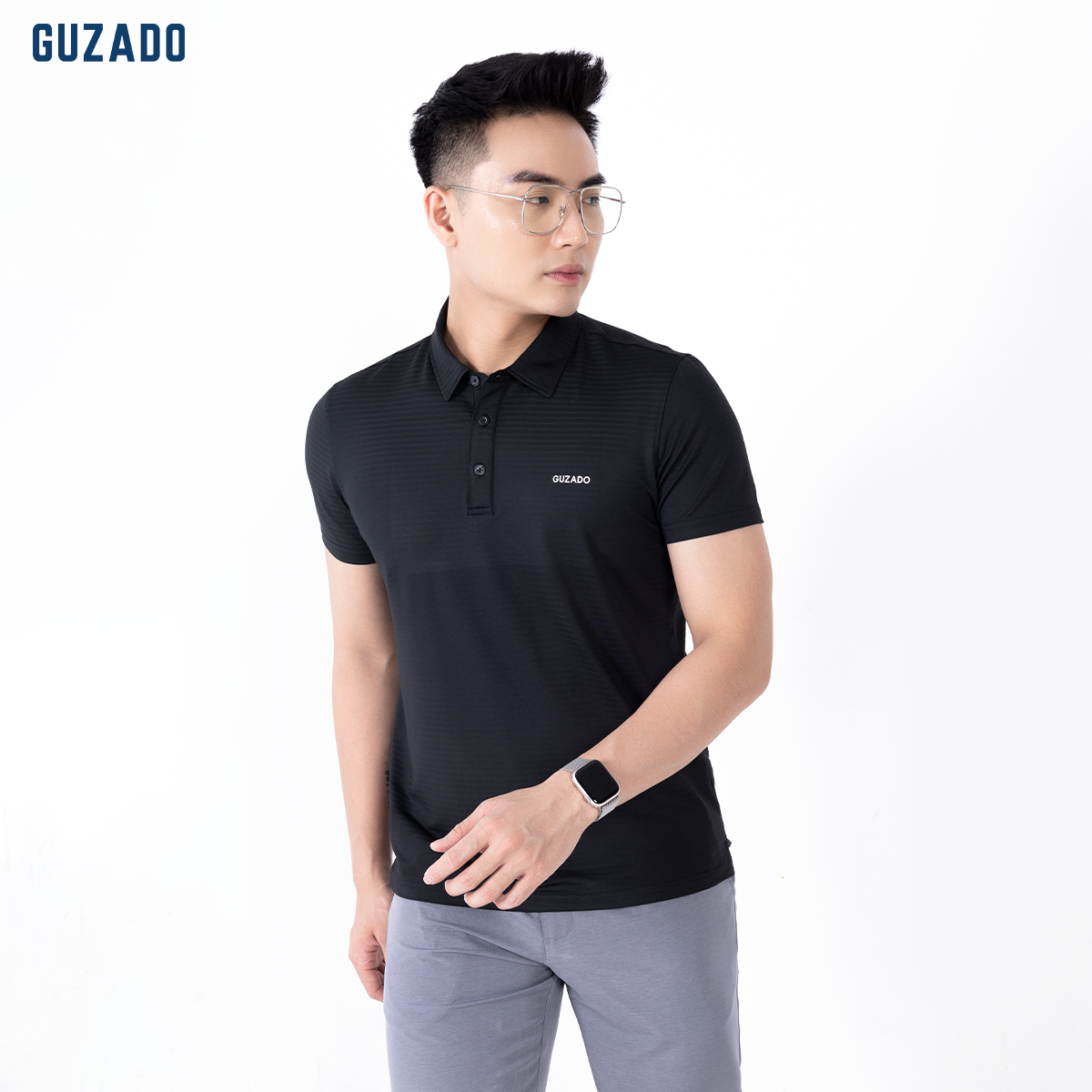 Áo Polo thể thao nam CoolMax-S1 Logo thương hiệu Guzado GPL01_thumbnail_1