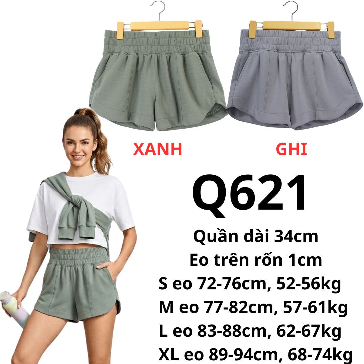 Q621- Quần đùi thun