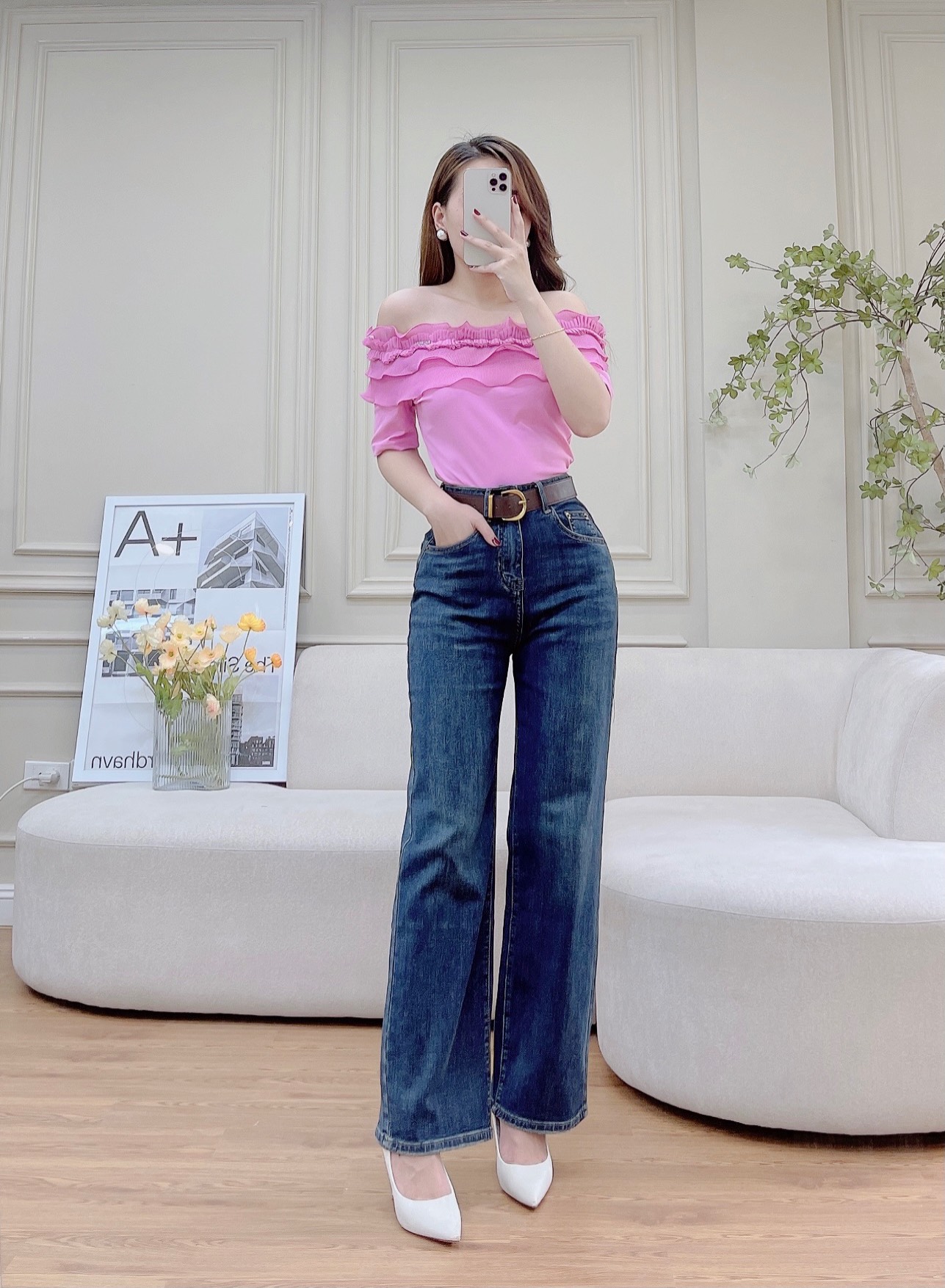 Quần Jean Suông Tặng Kèm Đai_thumbnail_4