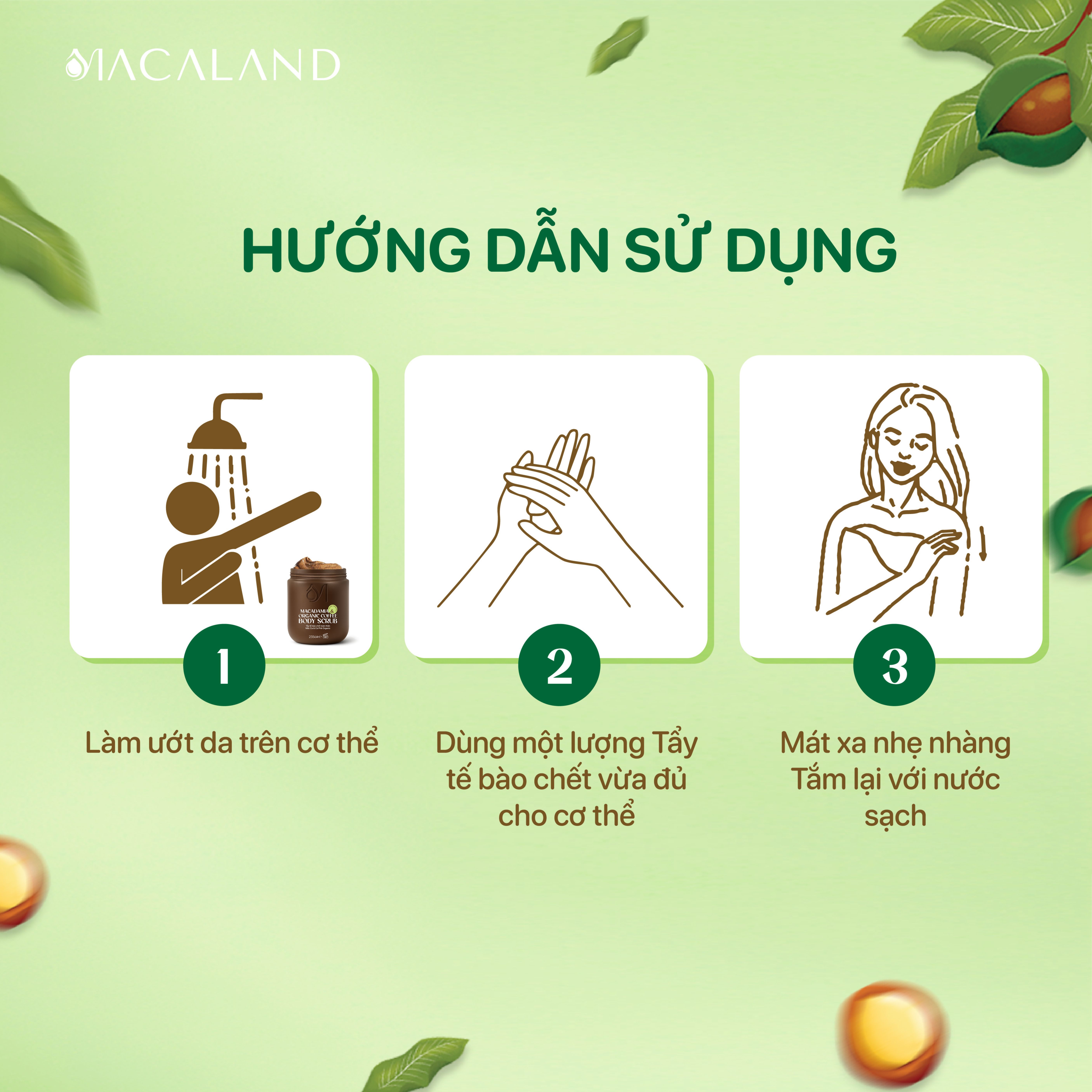 Tẩy Tế Bào Chết Body Cà Phê Organic – Mắc Ca Macaland 235g Dưỡng Ẩm, Chăm Da Sáng Mịn_thumbnail_6