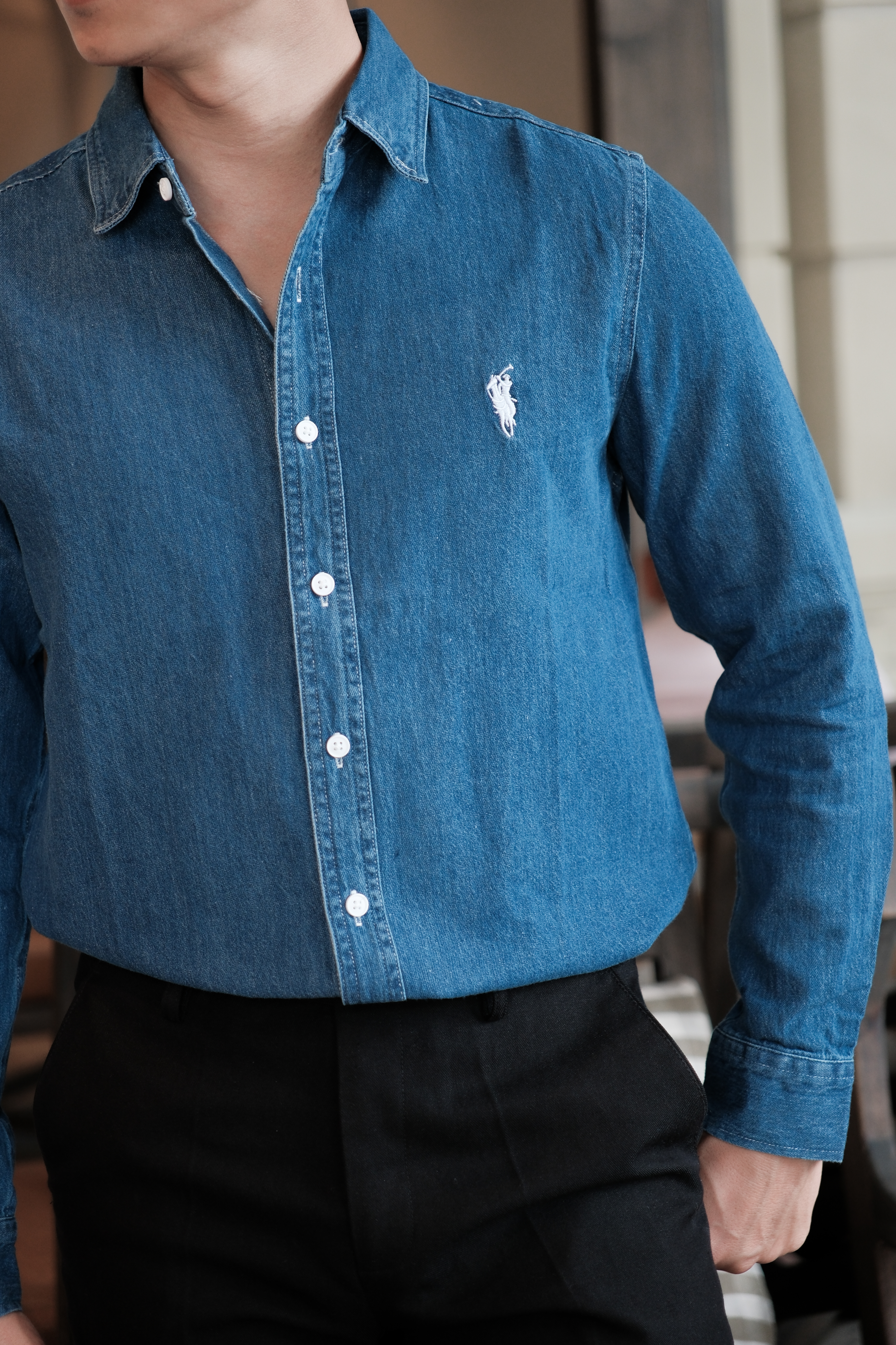 SA13 - Áo sơ mi nam dài tay phong cách Nhật, chất cotton mềm, form rộng thoải mái, 3 màu xanh nhạt/xanh đậm/đen_thumbnail_15