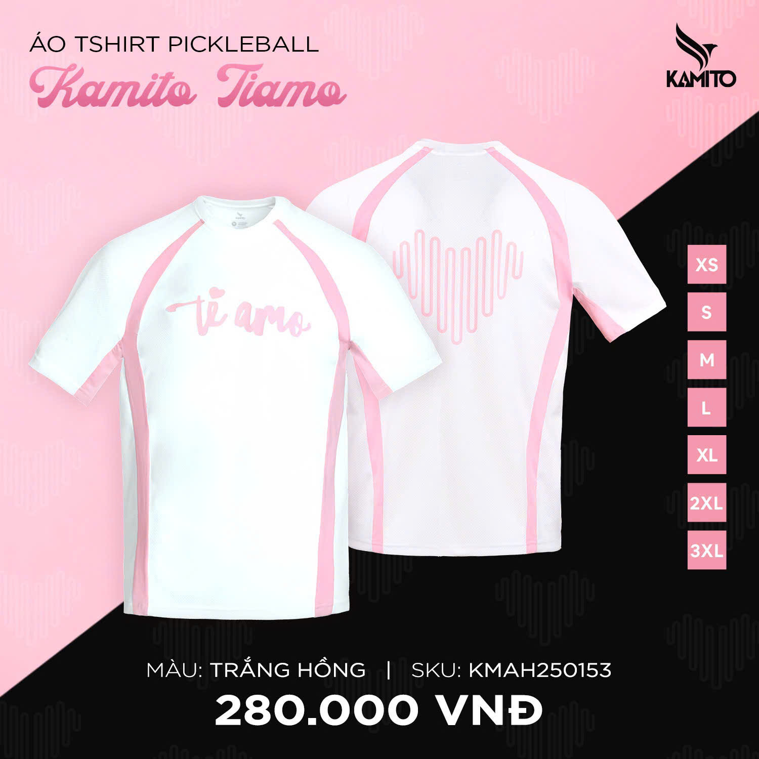 ÁO T-SHIRT PICKLEBALL KAMITO TIAMO