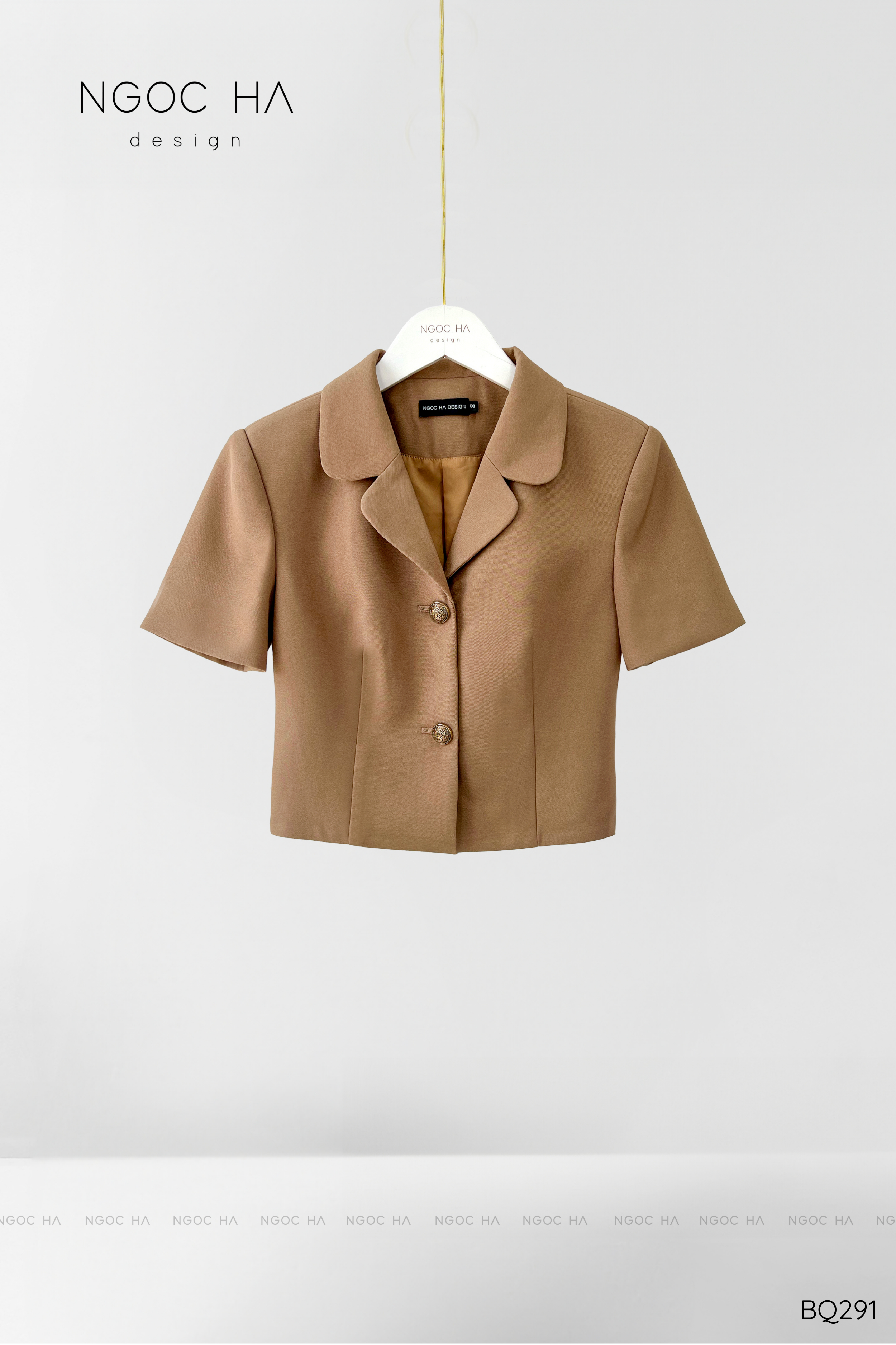 Patrick Set_Bộ Vest Croptop Tay Cộc Quần Suông Màu Nâu, Đen BQ291_thumbnail_7