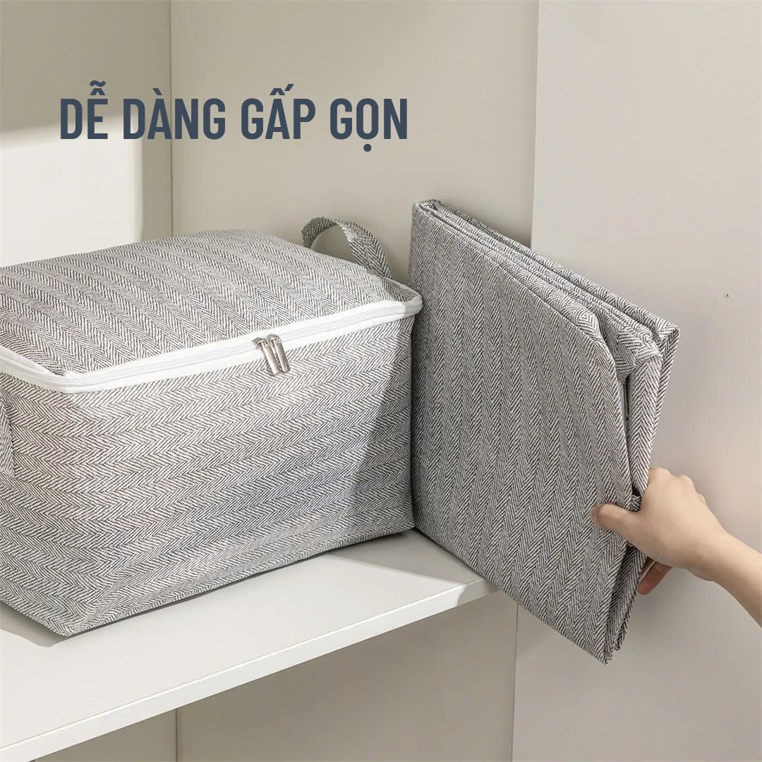 SET 2 GIỎ ĐỰNG QUẦN ÁO VẢI 35x25x20cm