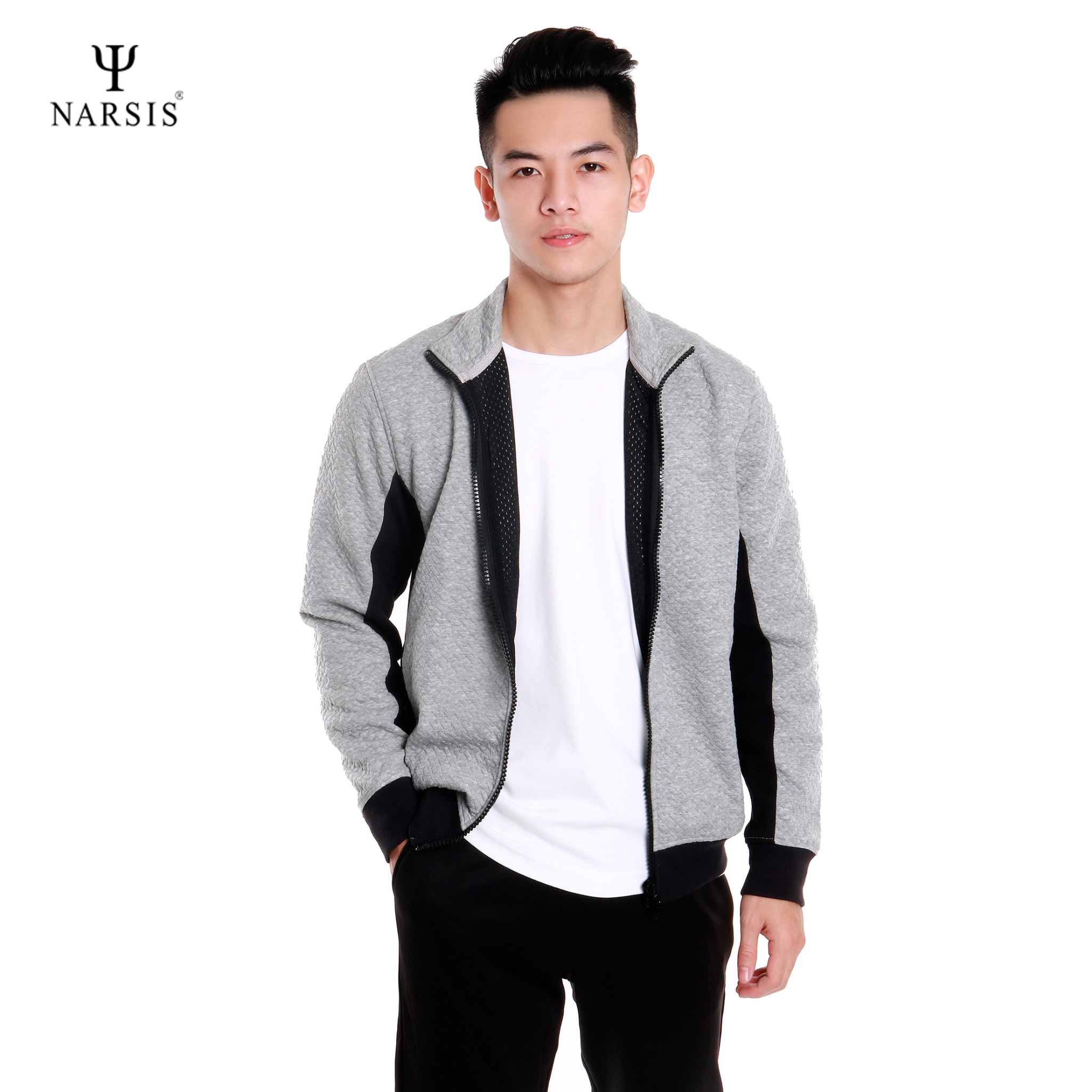 ÁO KHOÁC NAM D6069 NARSIS VẢI NỈ ẤM ÁP, MỀM MẠI, THÍCH HỢP MÙA ĐÔNG, GIỮ NHIỆT TỐT_thumbnail_2