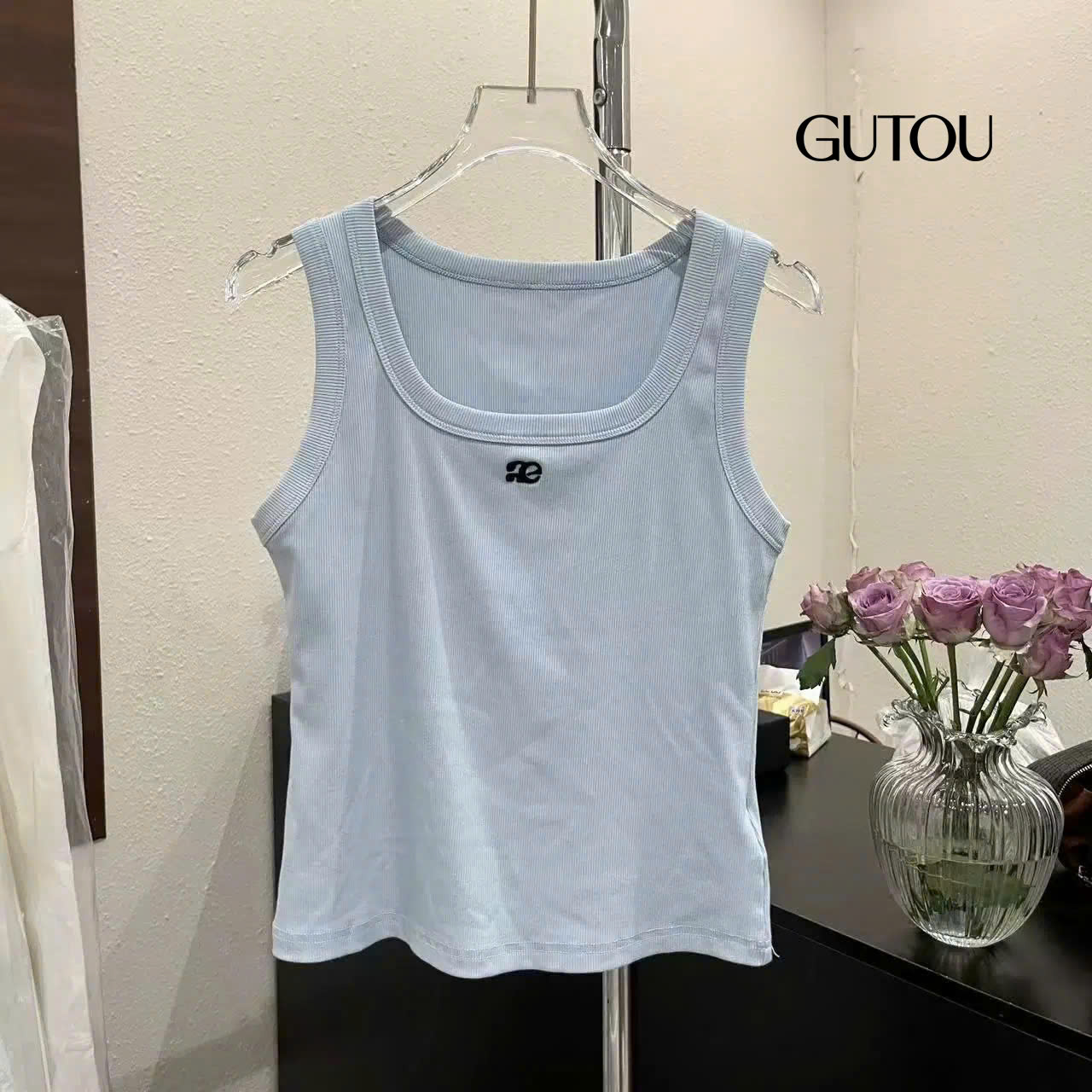 [ GUTOU ] Áo Ba Lỗ Thun Gân Thêu Logo AE_thumbnail_12