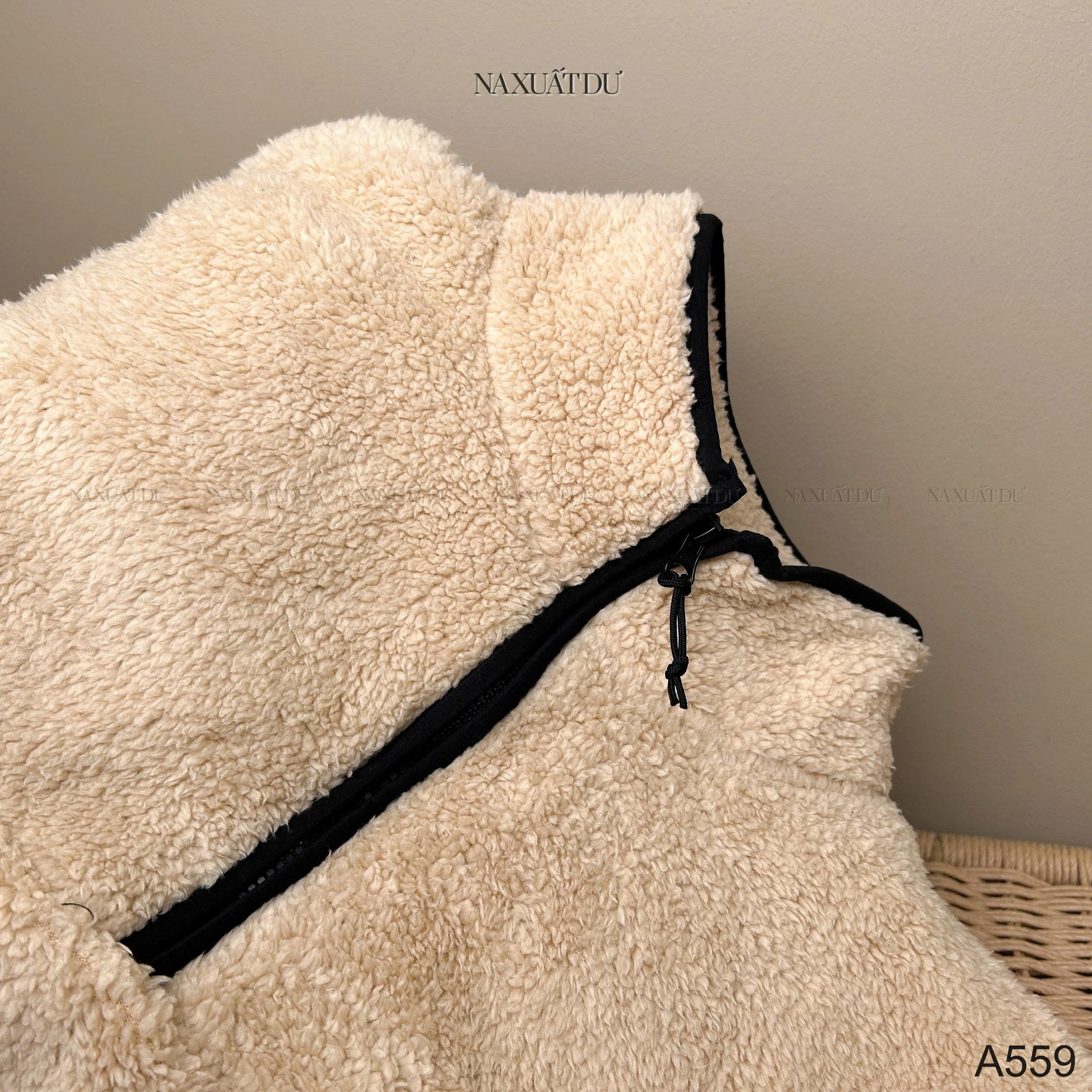 Set 2 Áo lông cổ có dây kéo unisex 