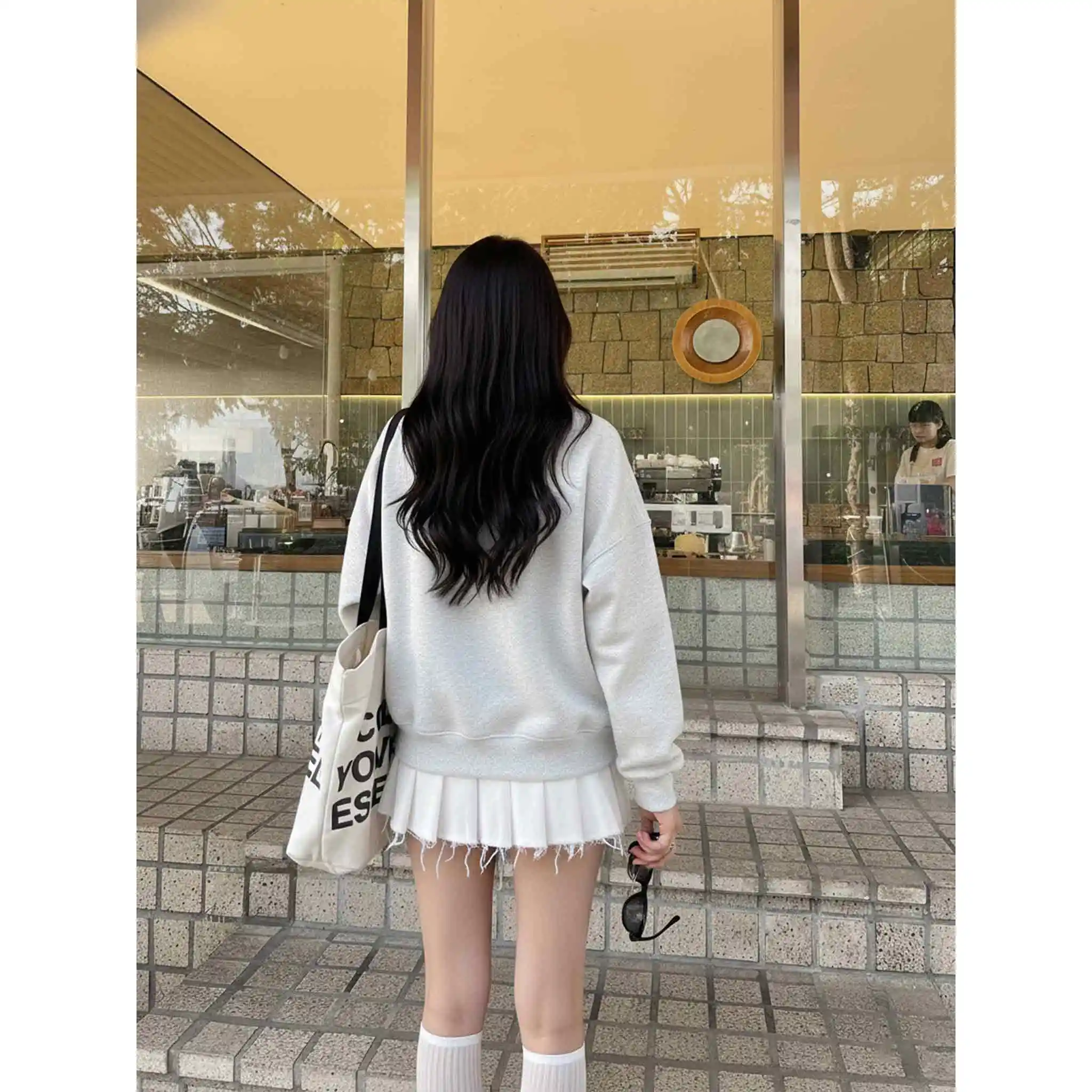 Áo Sweater form boxy Miucho nỉ 2 da thoáng mát tay dài cổ tròn dễ phối cún yêu in mix 2796_thumbnail_7