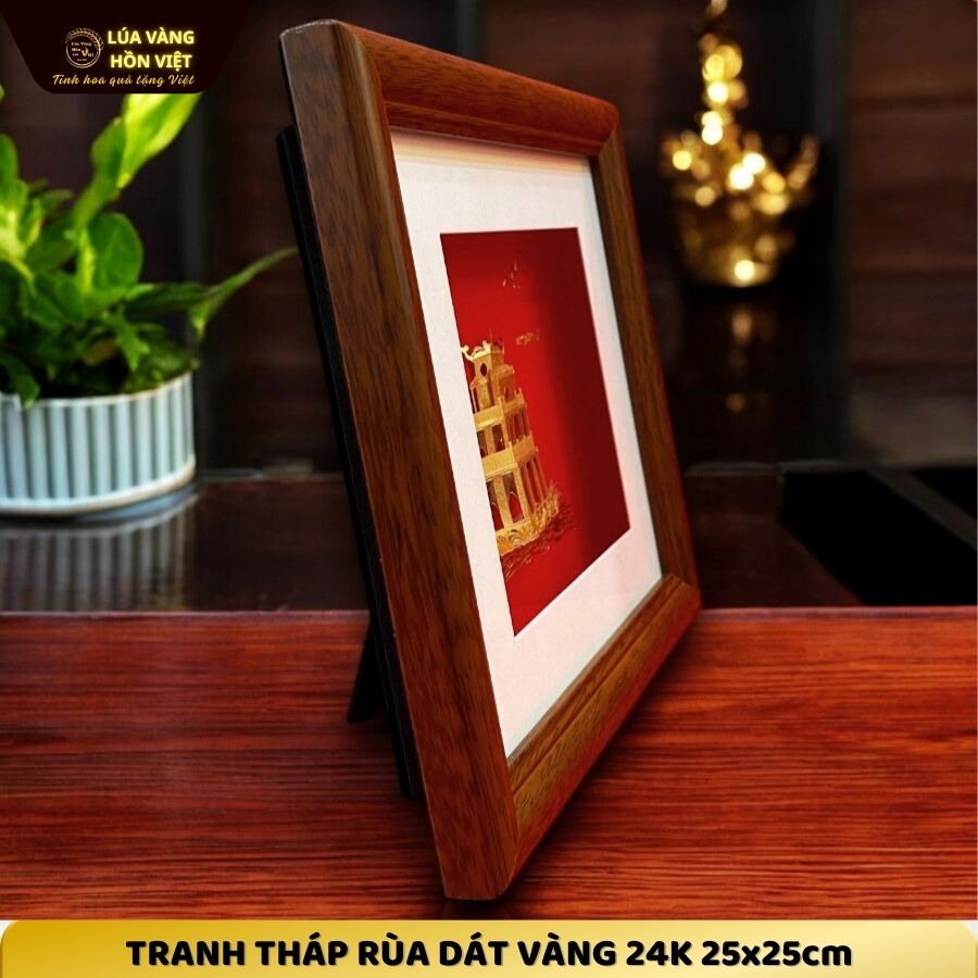 TRANH THÁP RÙA DÁT VÀNG 24K 25x25cm_thumbnail_3