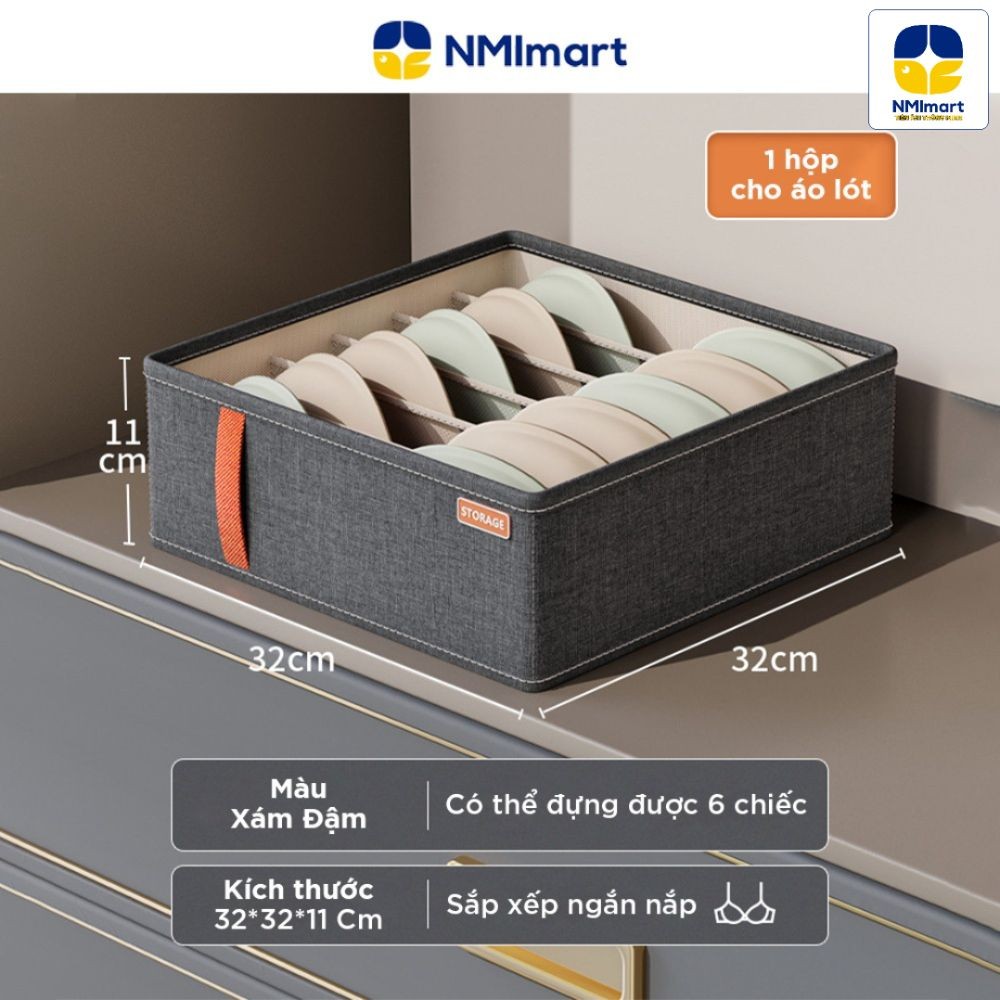 Hộp đựng quần áo NMIMART ĐỰNG đồ lót, tất vớ, cà vạt, thùng đựng chăn màn vải chống thấm tiết kiệm không gian_thumbnail_6