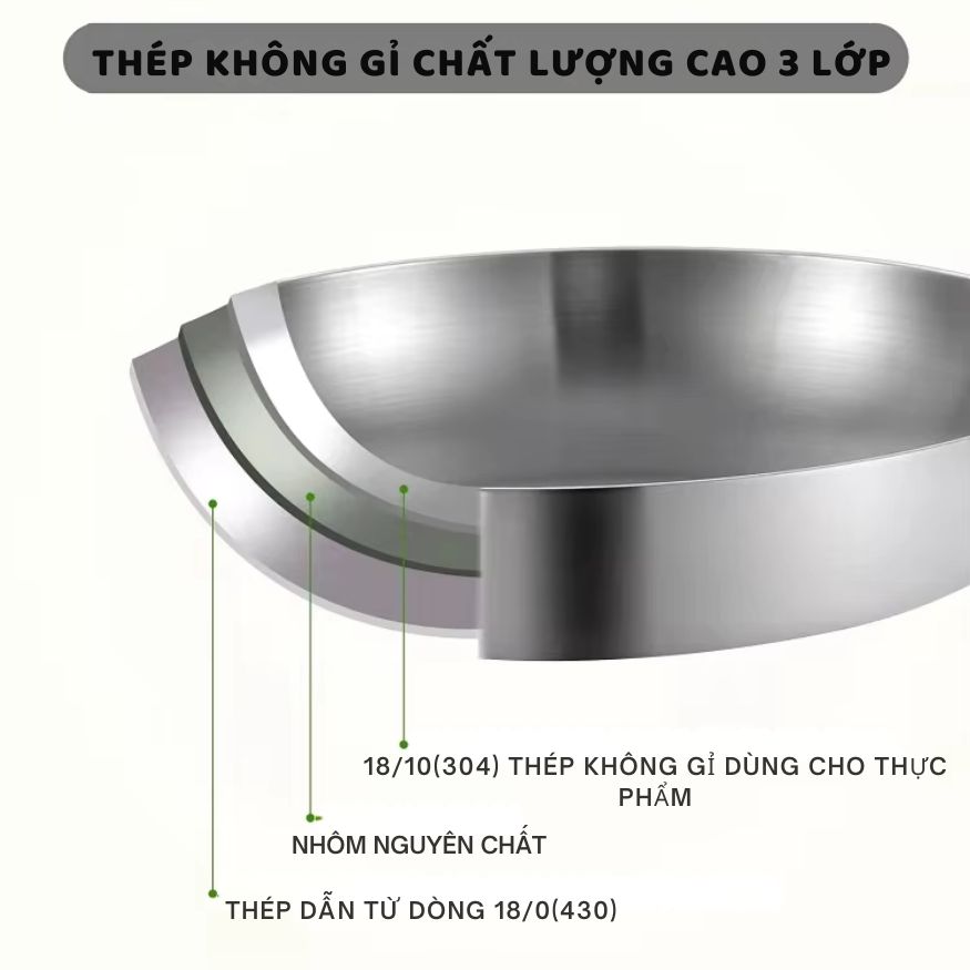 Chảo Inox đáy từ 3 Lớp Mishio Size 24 cm MK434 – Đúc Nguyên Khối, Đáy Từ, An Toàn Vượt Trội_thumbnail_10