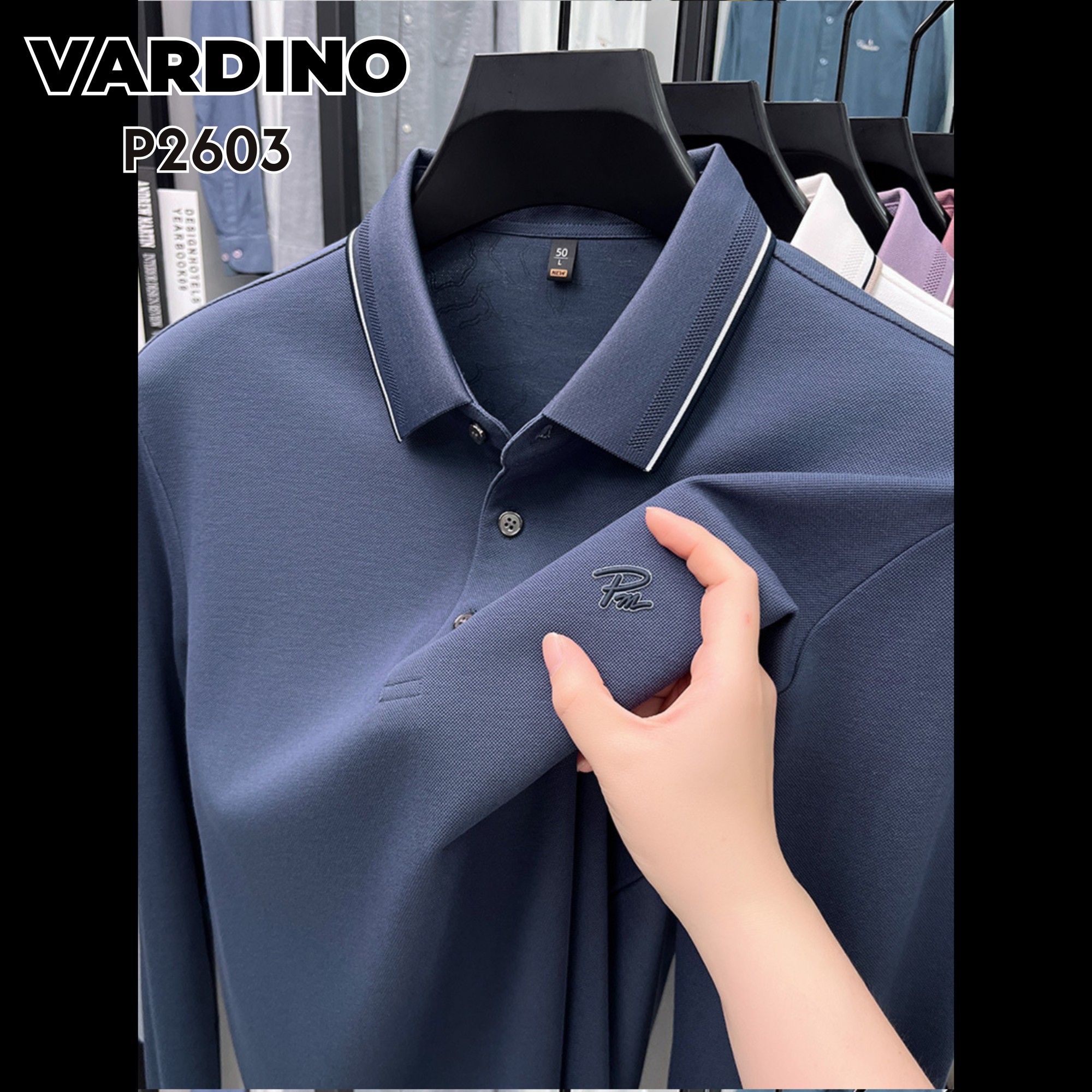 Áo polo nam dài tay Vardino P2603_thumbnail_2